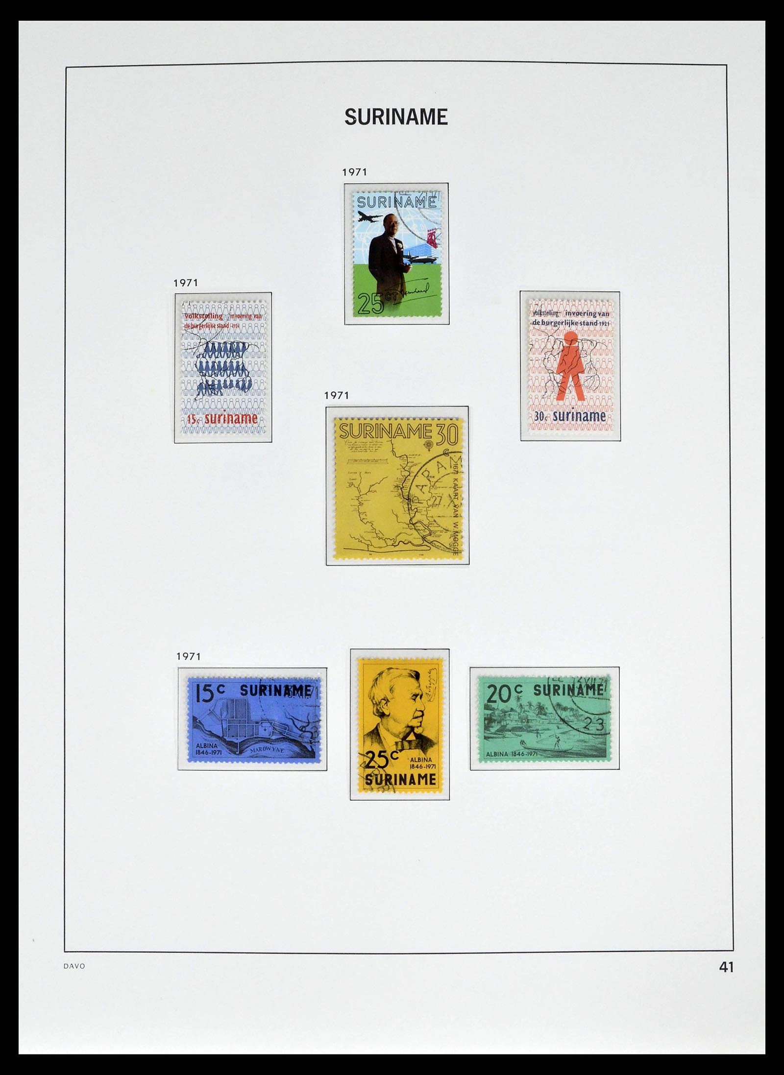 38942 0041 - Postzegelverzameling 38942 Suriname 1873-1975.