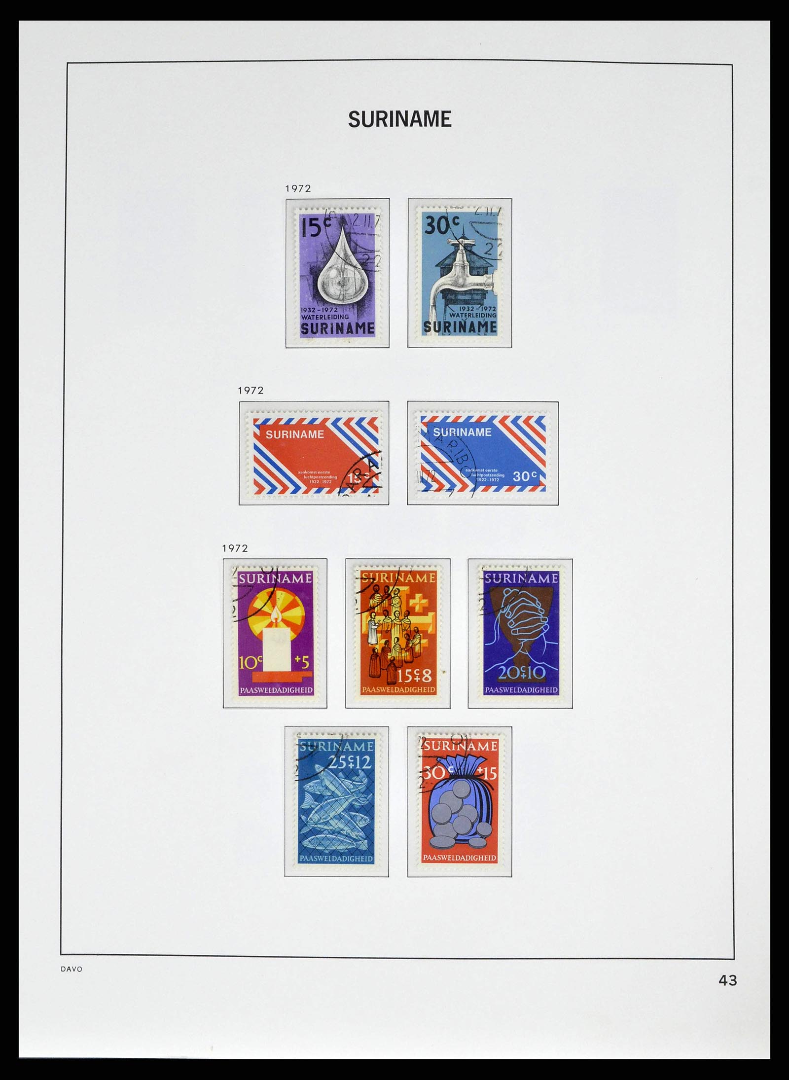 38942 0043 - Postzegelverzameling 38942 Suriname 1873-1975.
