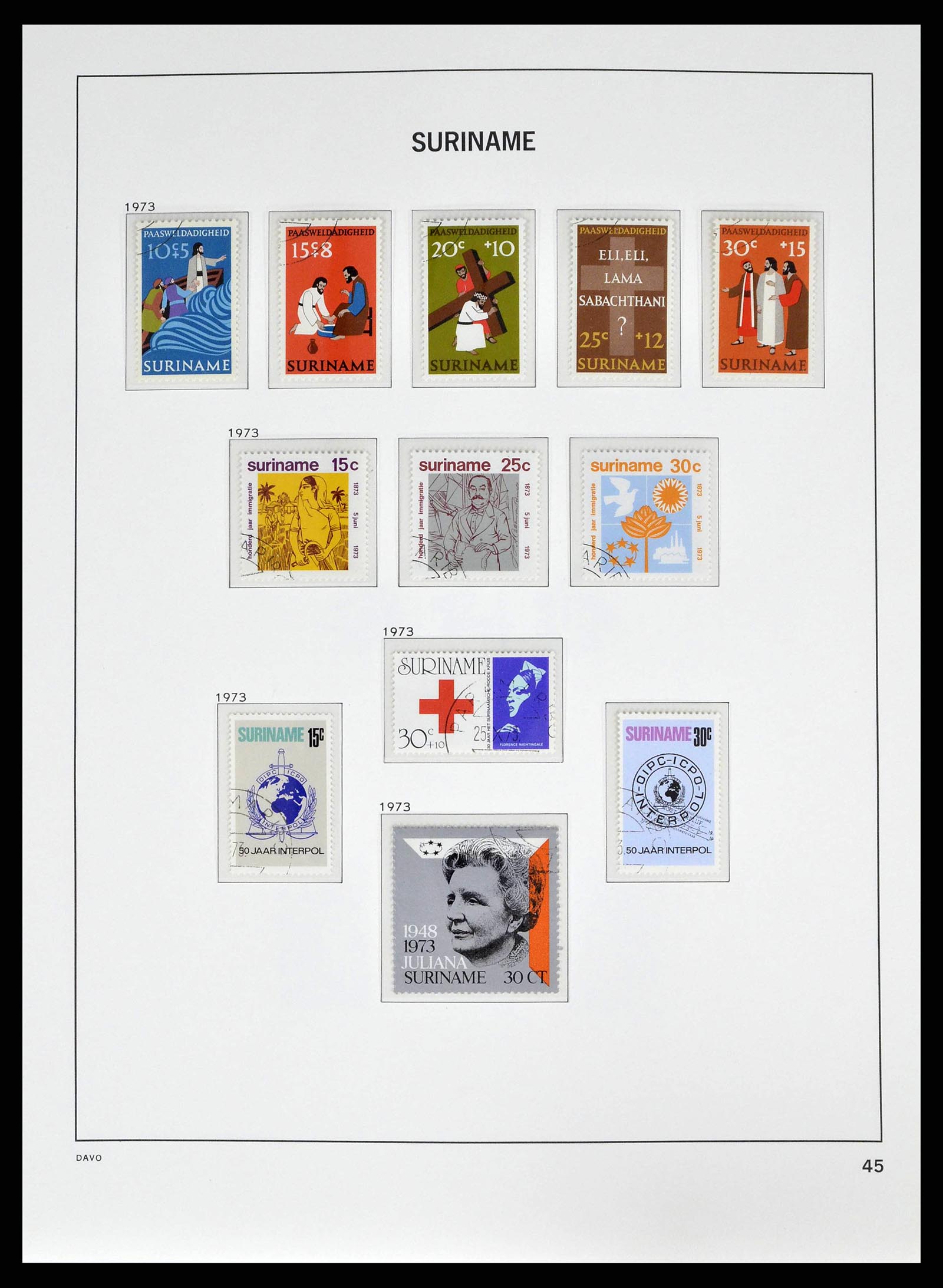 38942 0045 - Postzegelverzameling 38942 Suriname 1873-1975.