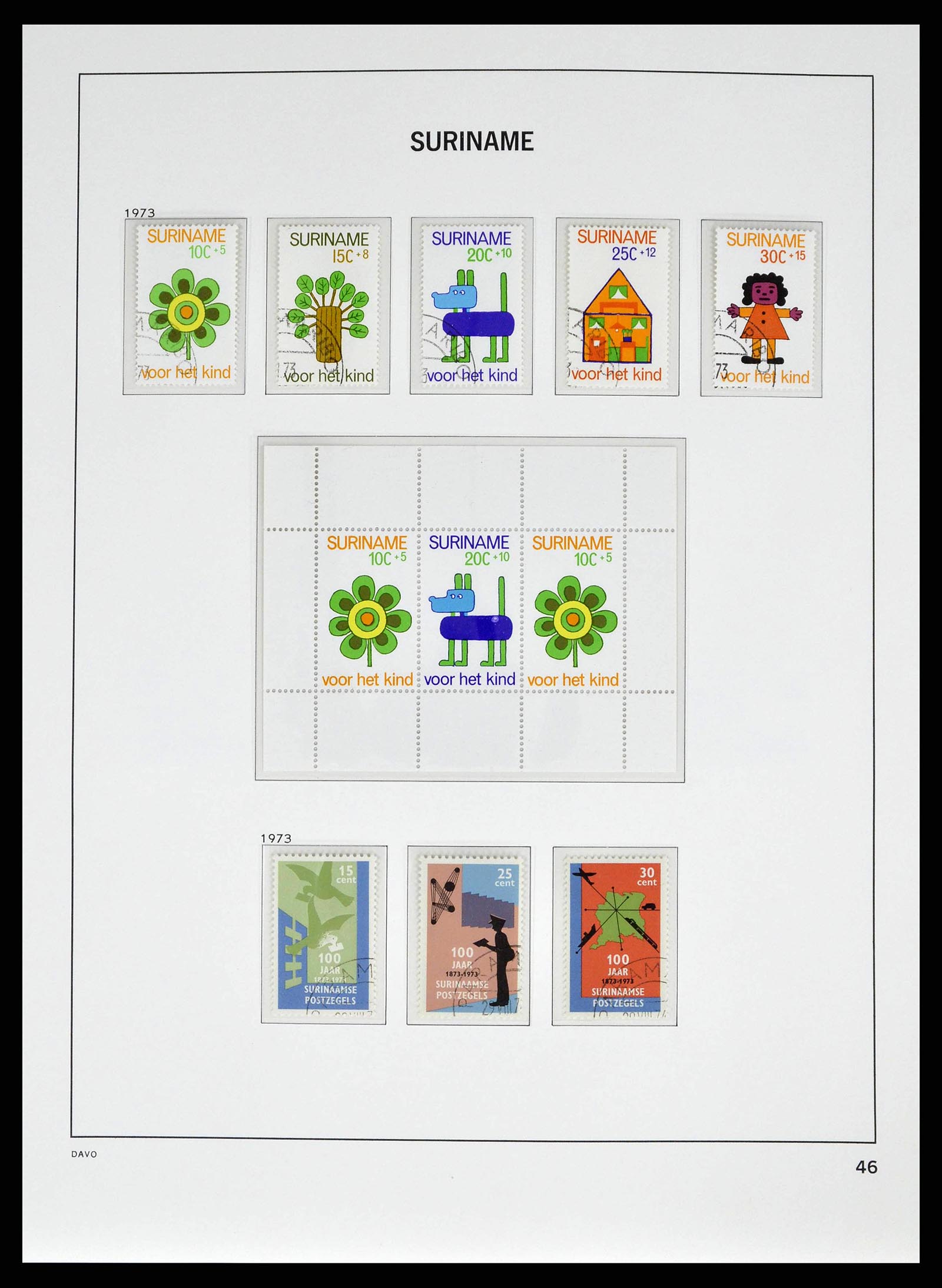 38942 0046 - Postzegelverzameling 38942 Suriname 1873-1975.