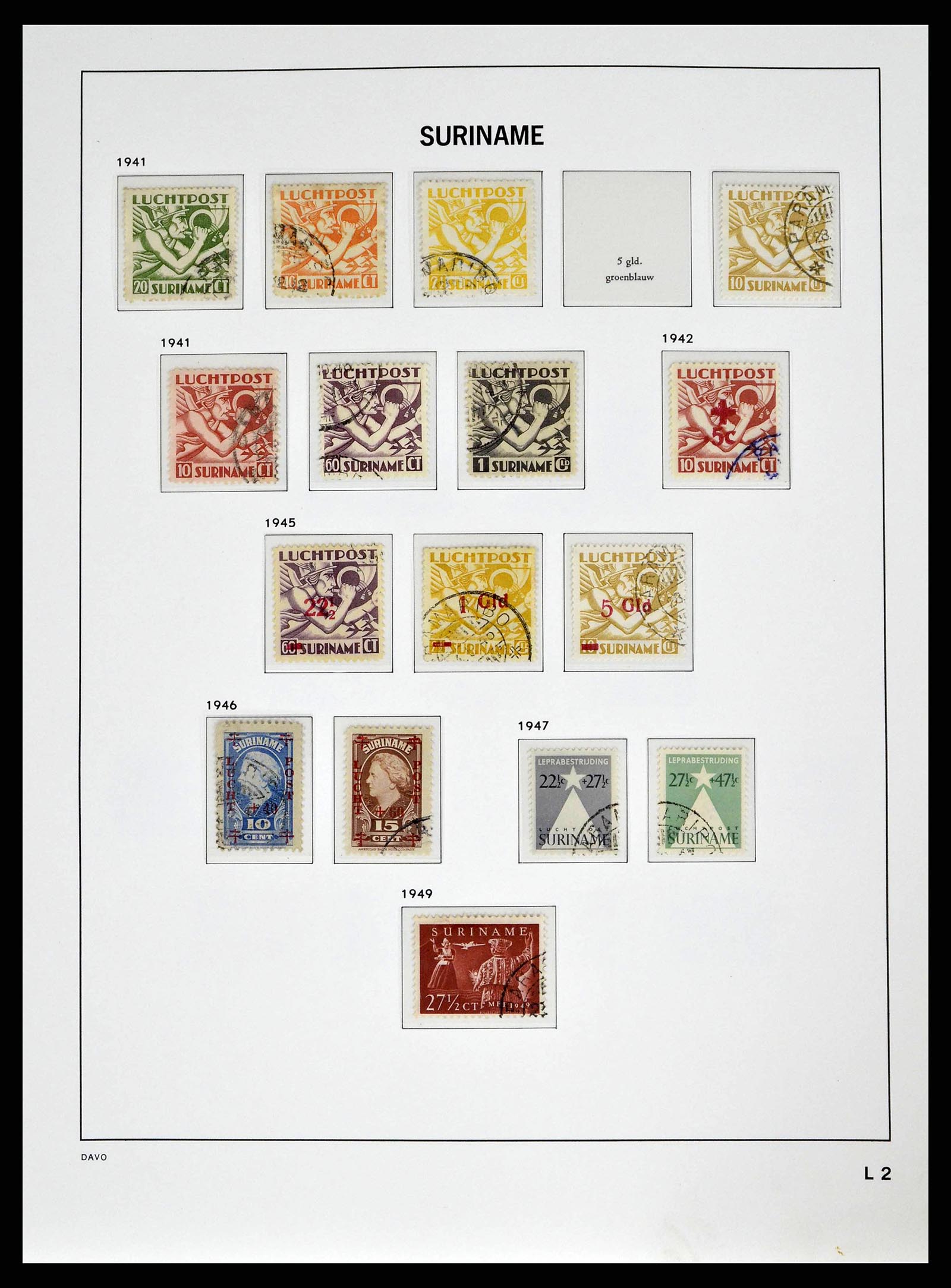 38942 0052 - Postzegelverzameling 38942 Suriname 1873-1975.