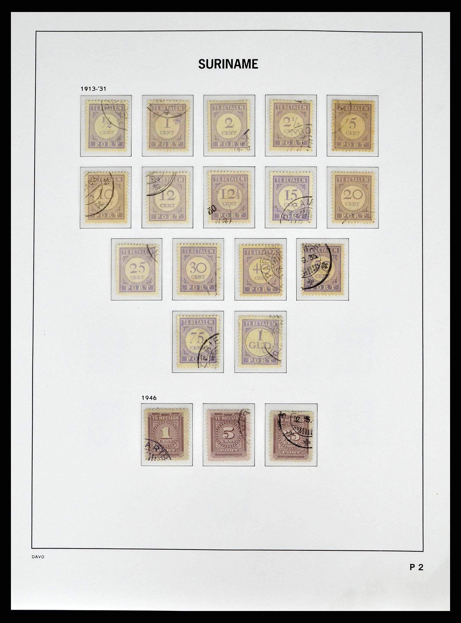 38942 0056 - Postzegelverzameling 38942 Suriname 1873-1975.