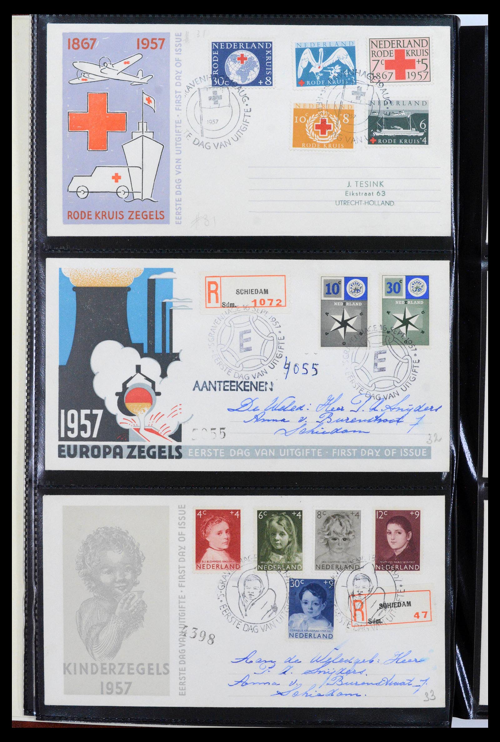 38943 0004 - Postzegelverzameling 38943 Nederland FDC's 1950-1975.