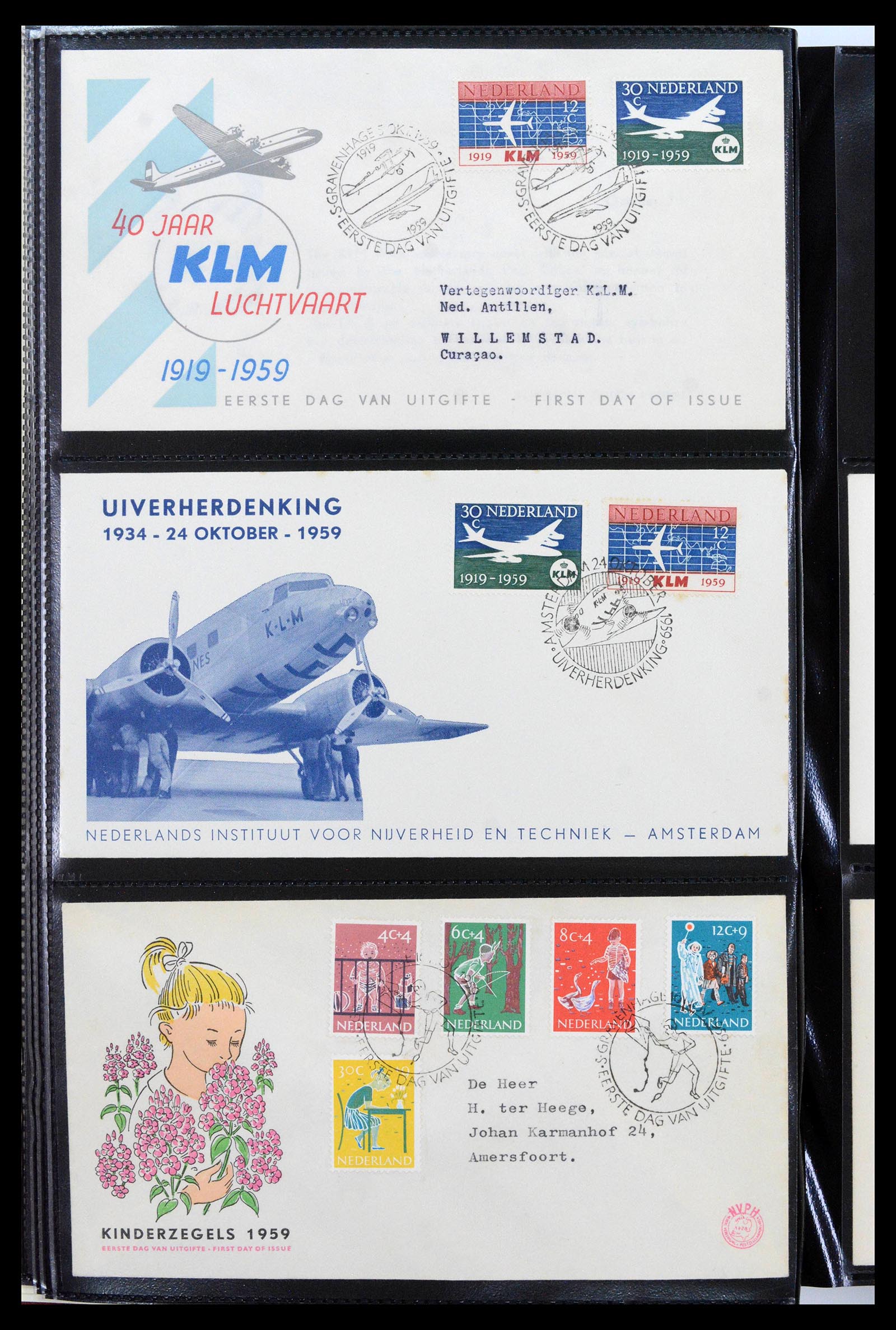 38943 0008 - Postzegelverzameling 38943 Nederland FDC's 1950-1975.