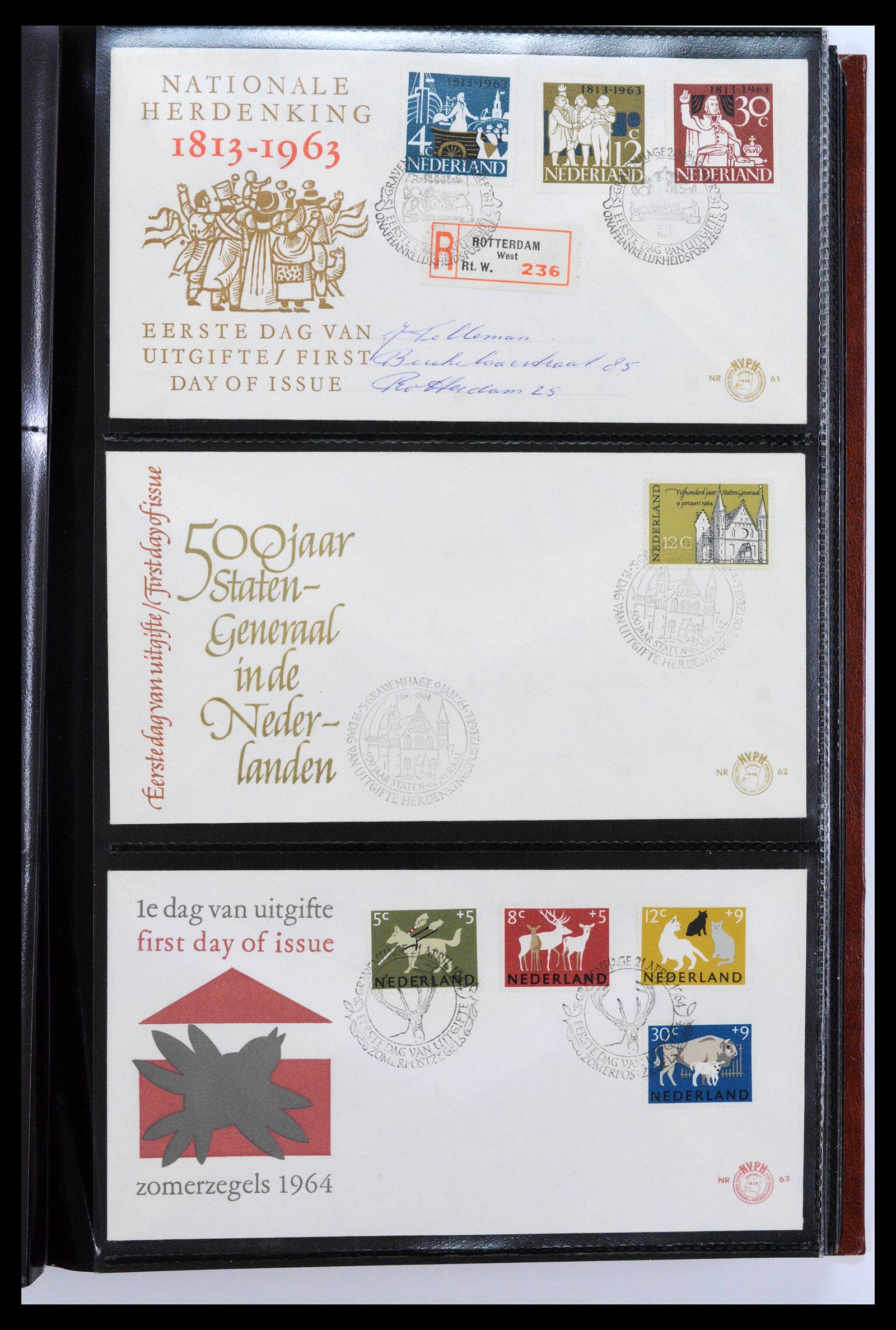 38943 0017 - Postzegelverzameling 38943 Nederland FDC's 1950-1975.