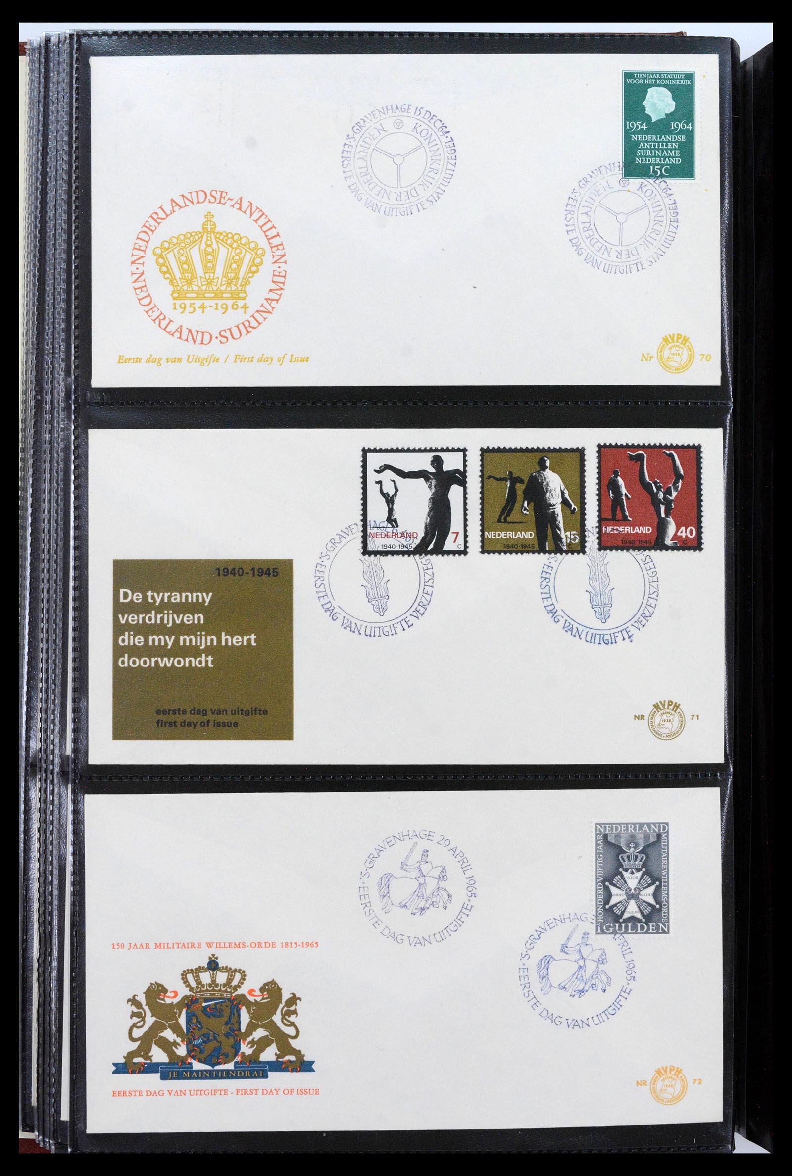 38943 0020 - Postzegelverzameling 38943 Nederland FDC's 1950-1975.