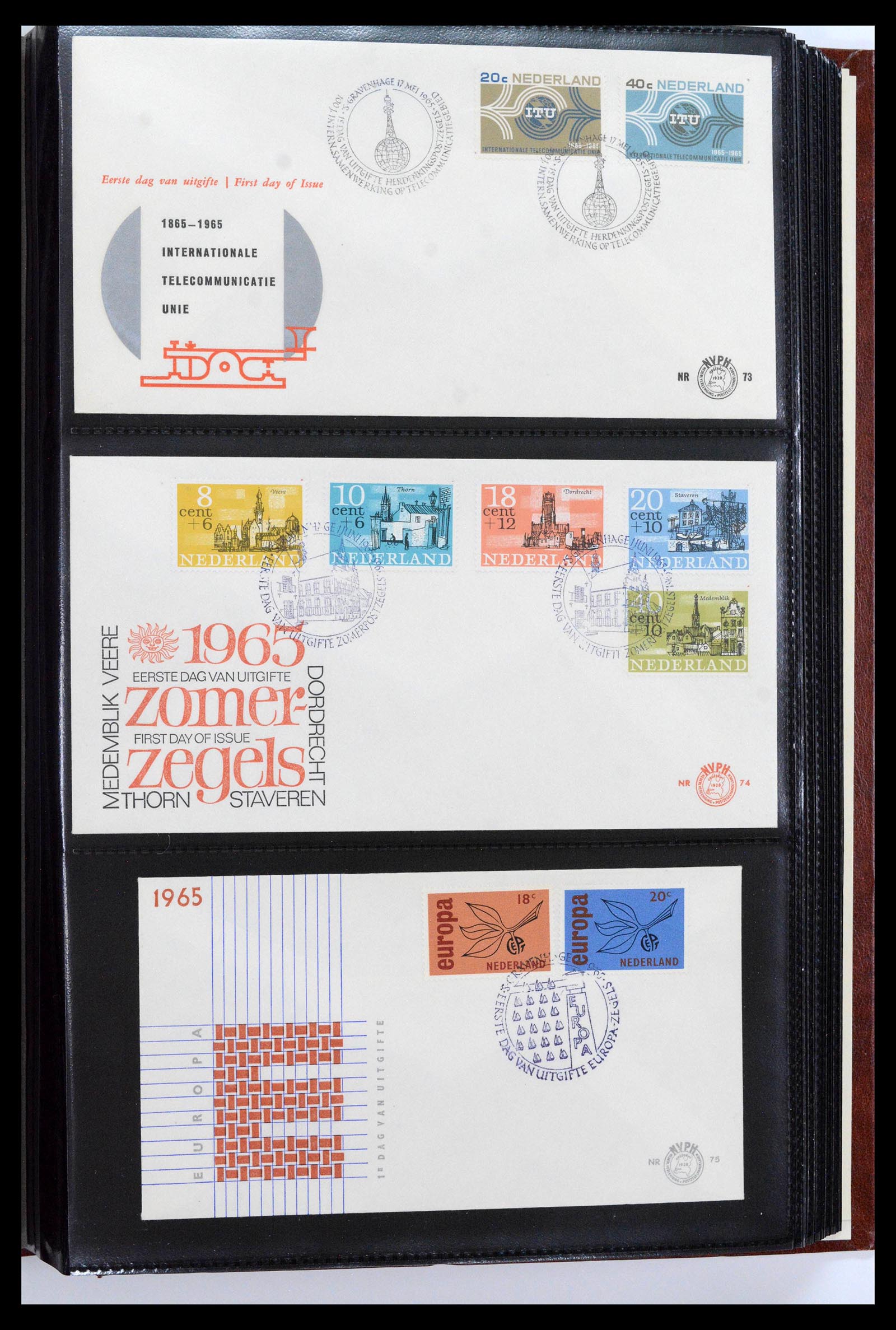 38943 0021 - Postzegelverzameling 38943 Nederland FDC's 1950-1975.