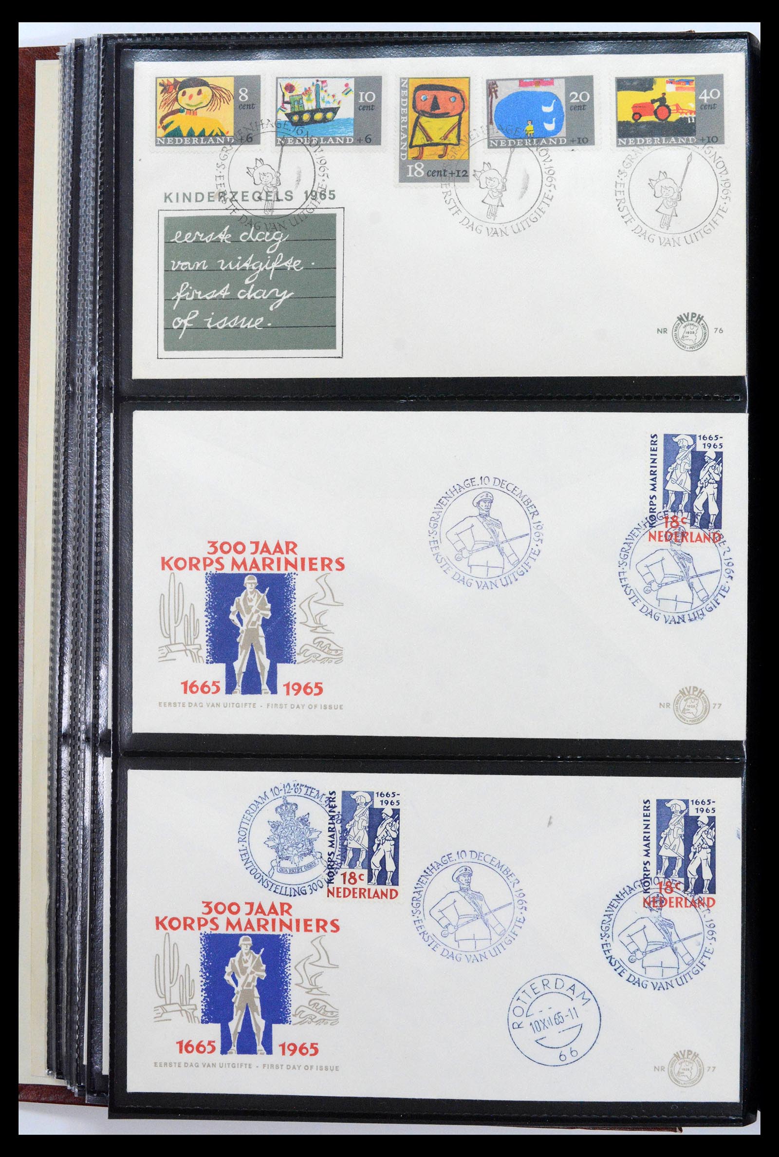 38943 0022 - Postzegelverzameling 38943 Nederland FDC's 1950-1975.