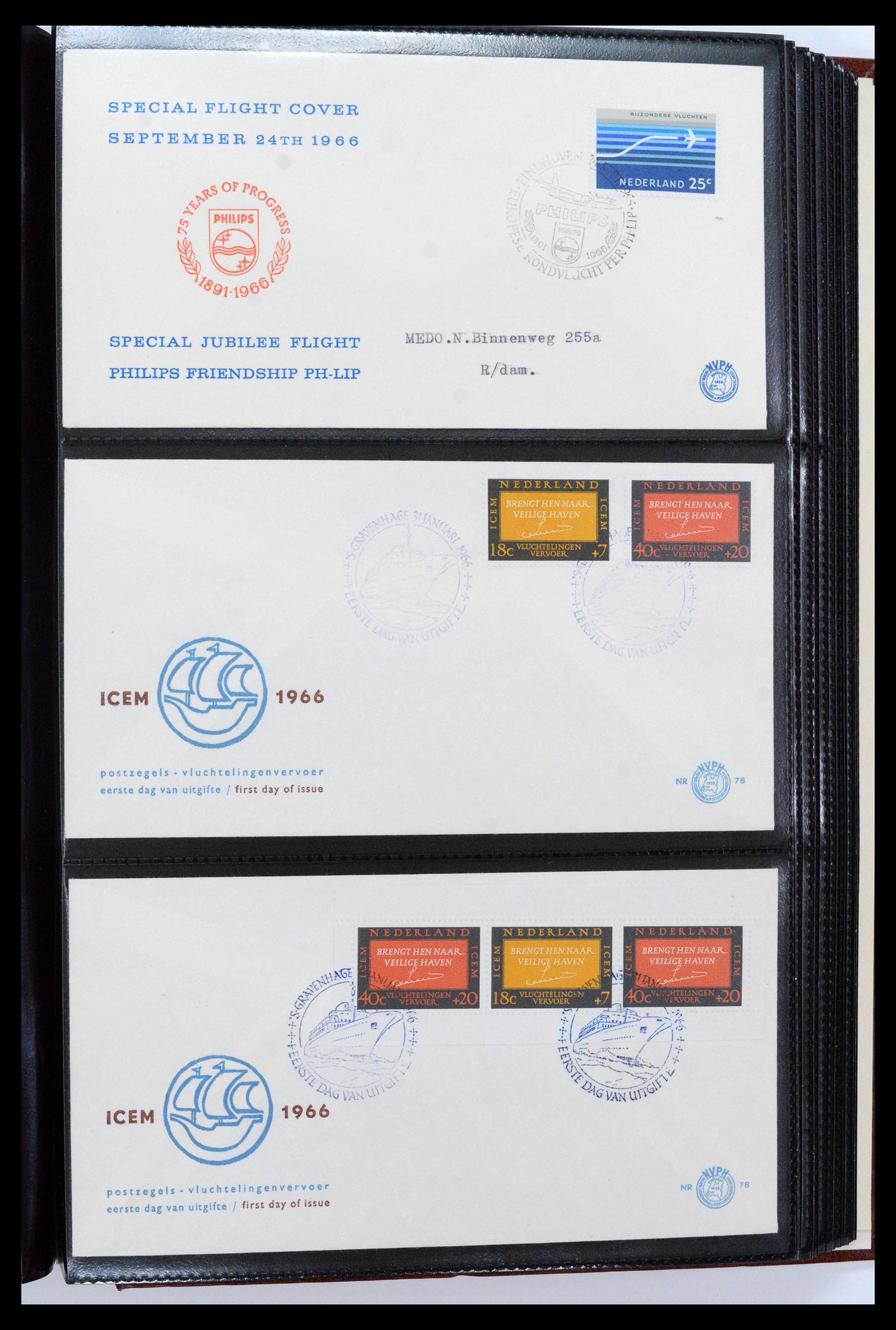 38943 0023 - Postzegelverzameling 38943 Nederland FDC's 1950-1975.