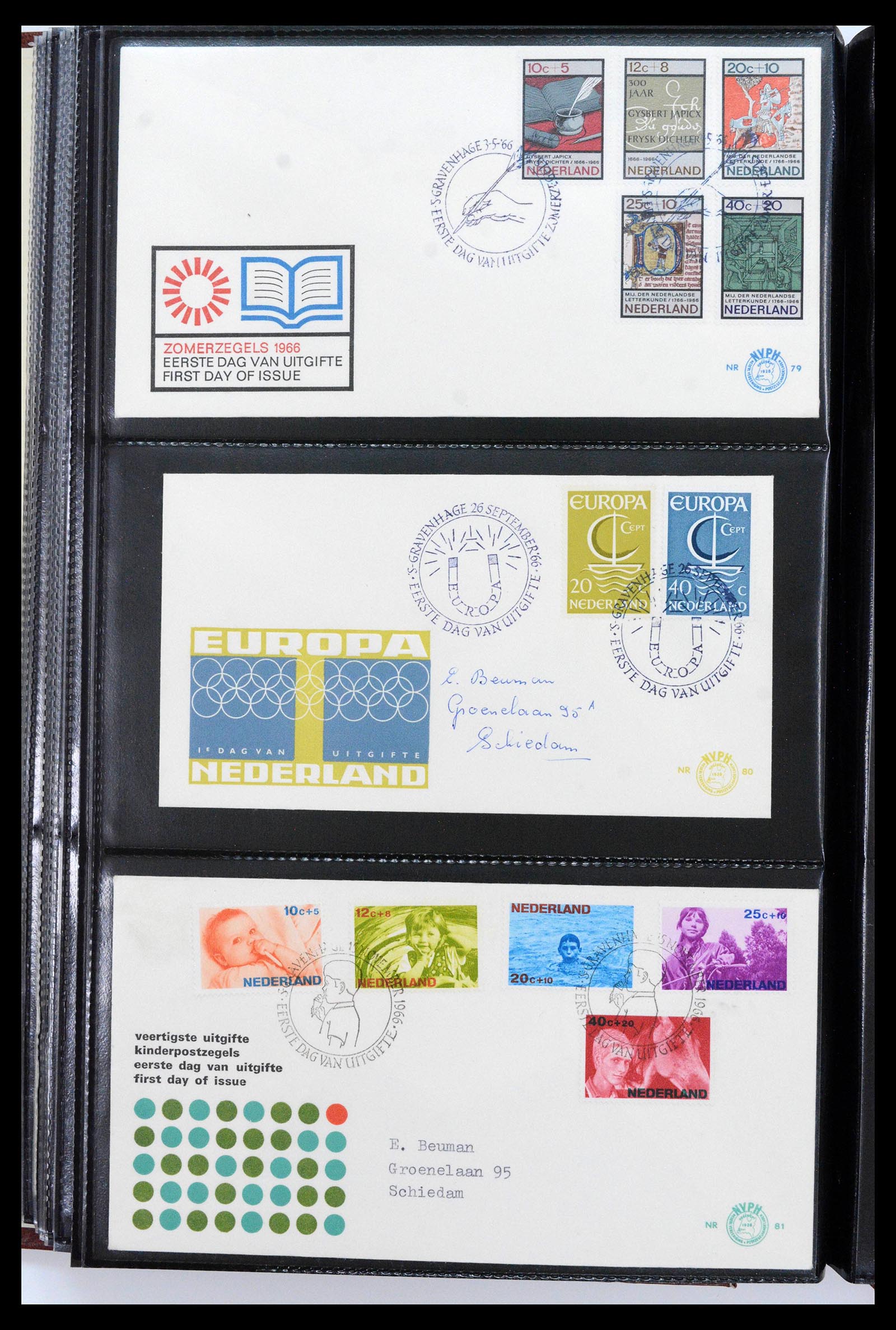 38943 0024 - Stamp collection 38943 Netherlands FDC's 1950-1975.