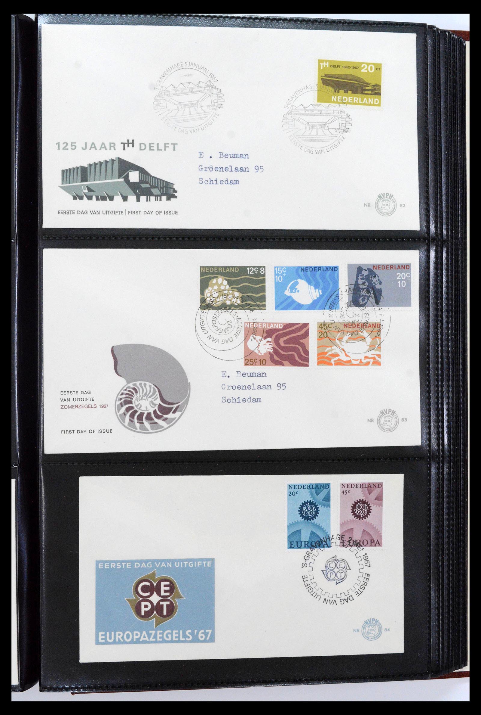 38943 0025 - Stamp collection 38943 Netherlands FDC's 1950-1975.
