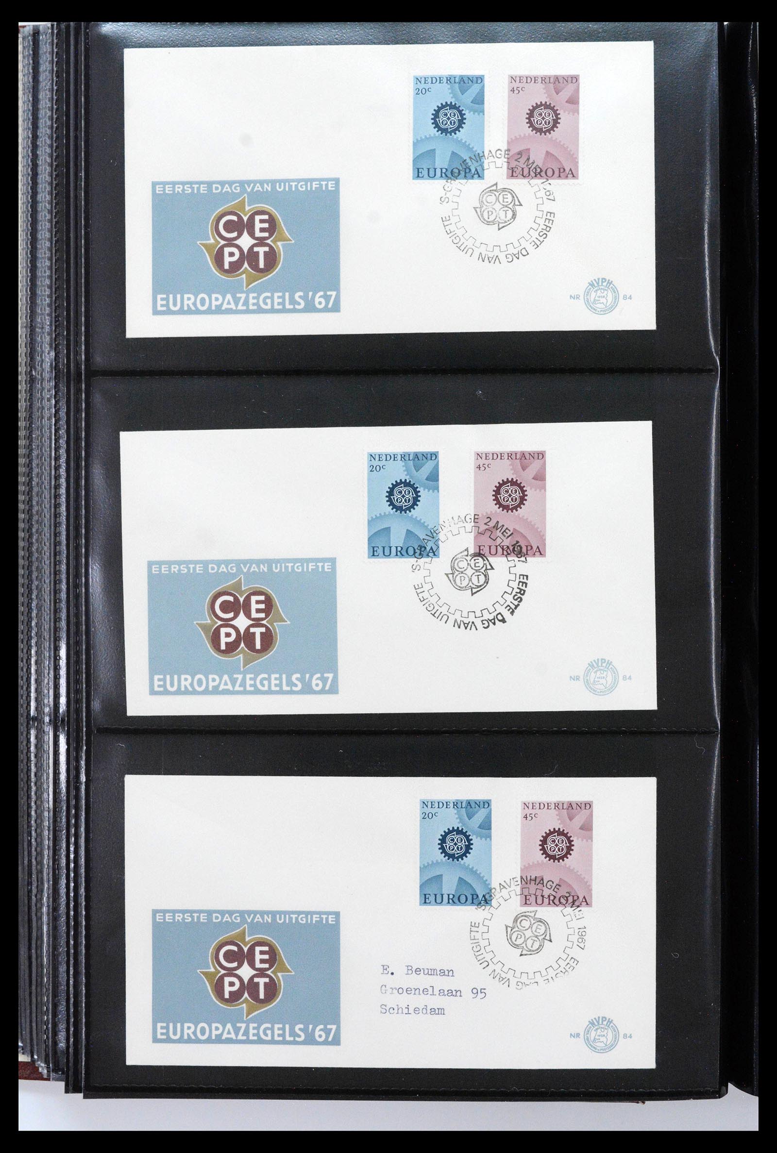 38943 0026 - Postzegelverzameling 38943 Nederland FDC's 1950-1975.