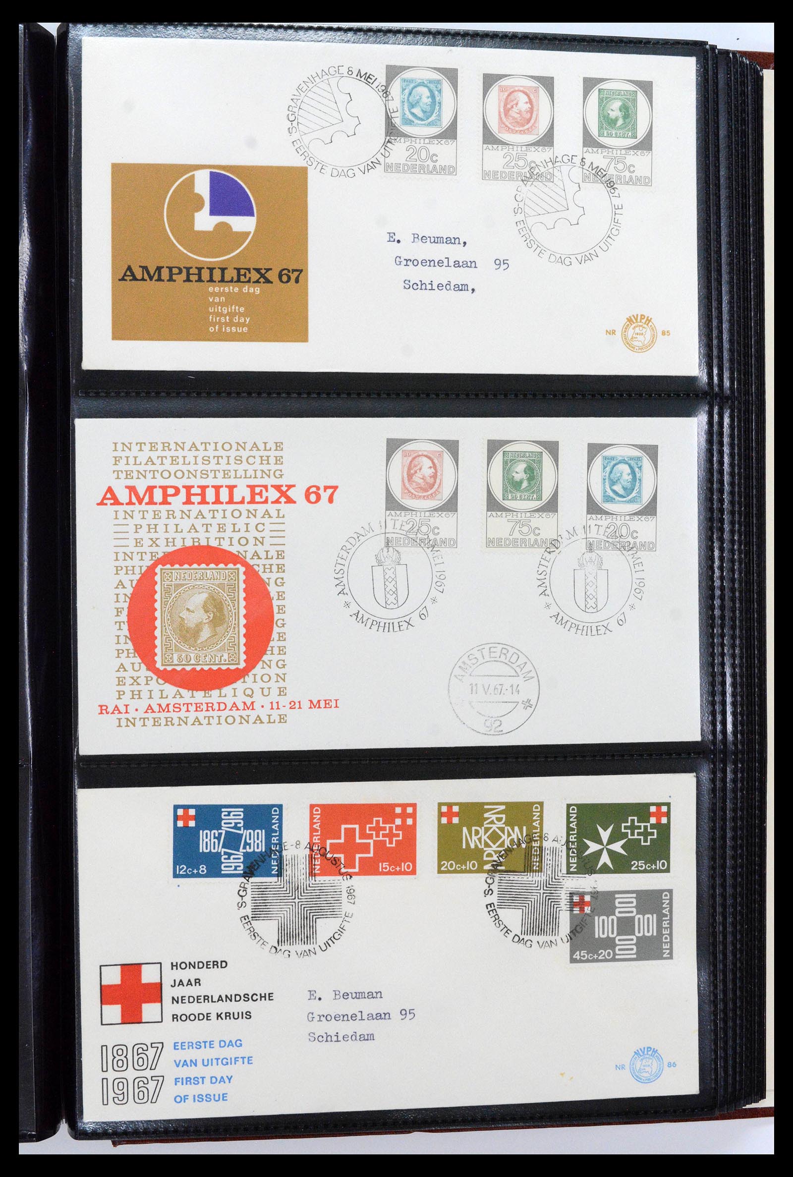 38943 0027 - Postzegelverzameling 38943 Nederland FDC's 1950-1975.