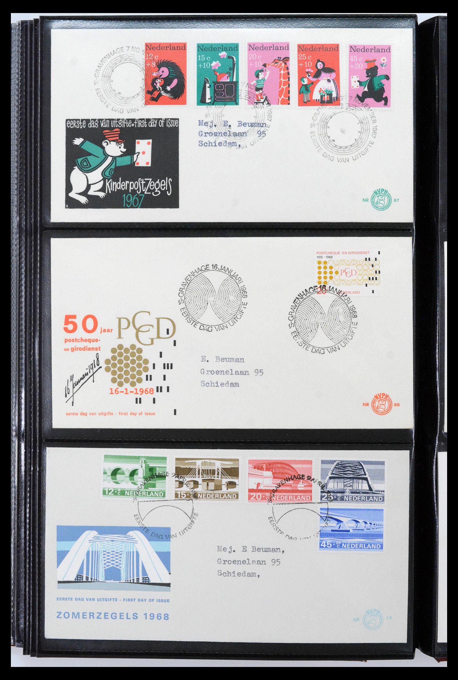38943 0028 - Postzegelverzameling 38943 Nederland FDC's 1950-1975.