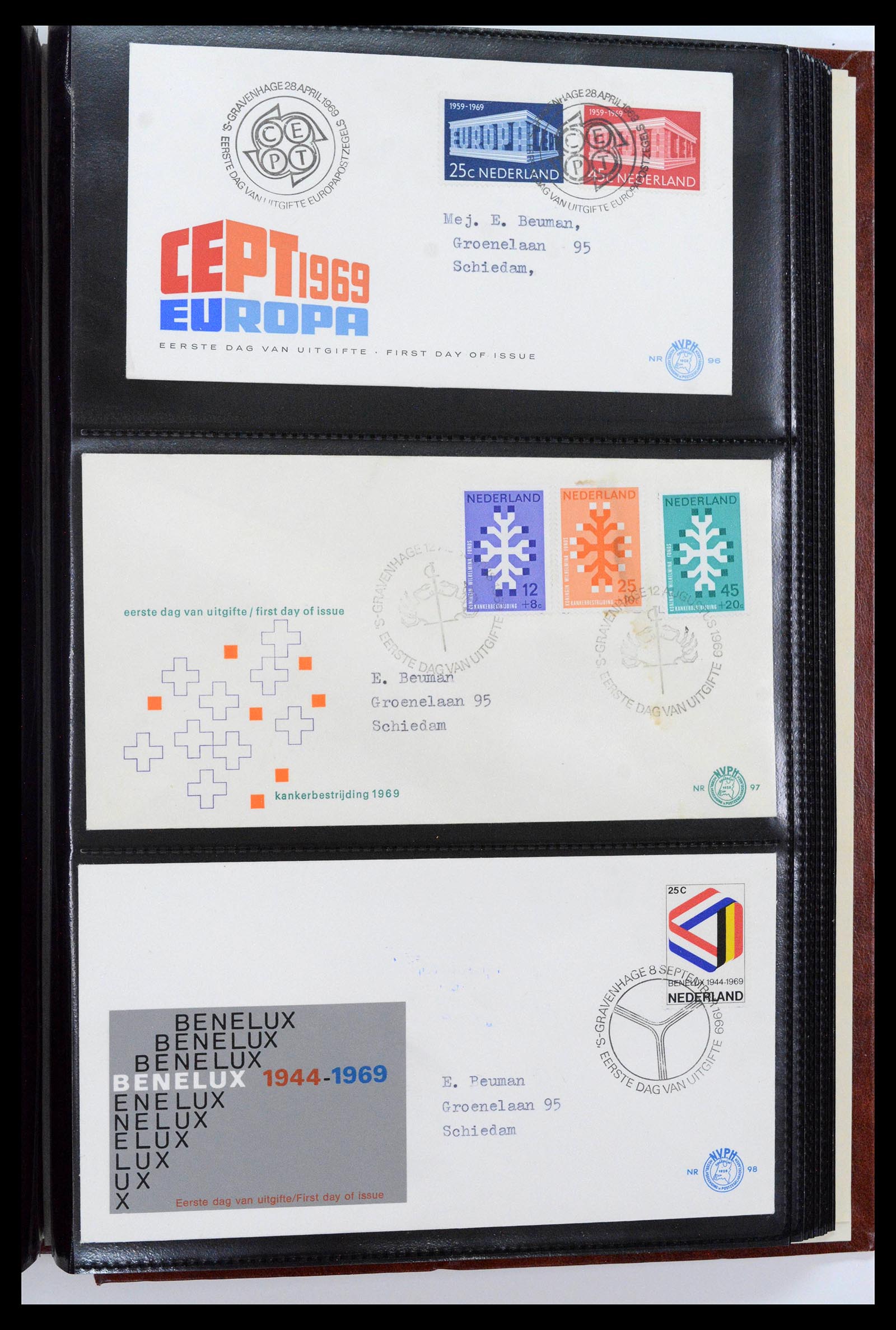 38943 0031 - Postzegelverzameling 38943 Nederland FDC's 1950-1975.