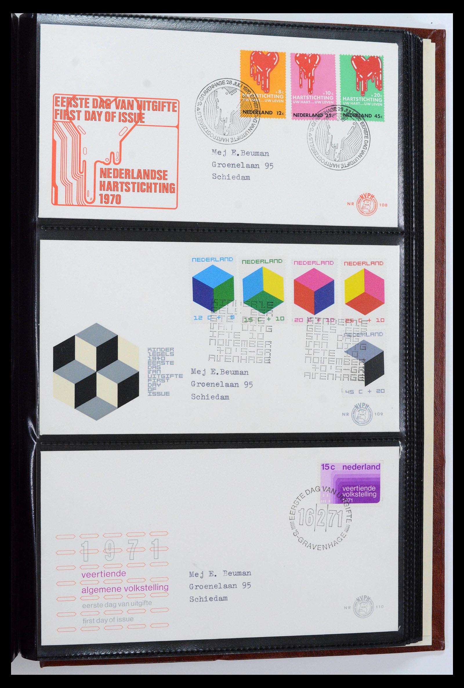 38943 0035 - Postzegelverzameling 38943 Nederland FDC's 1950-1975.