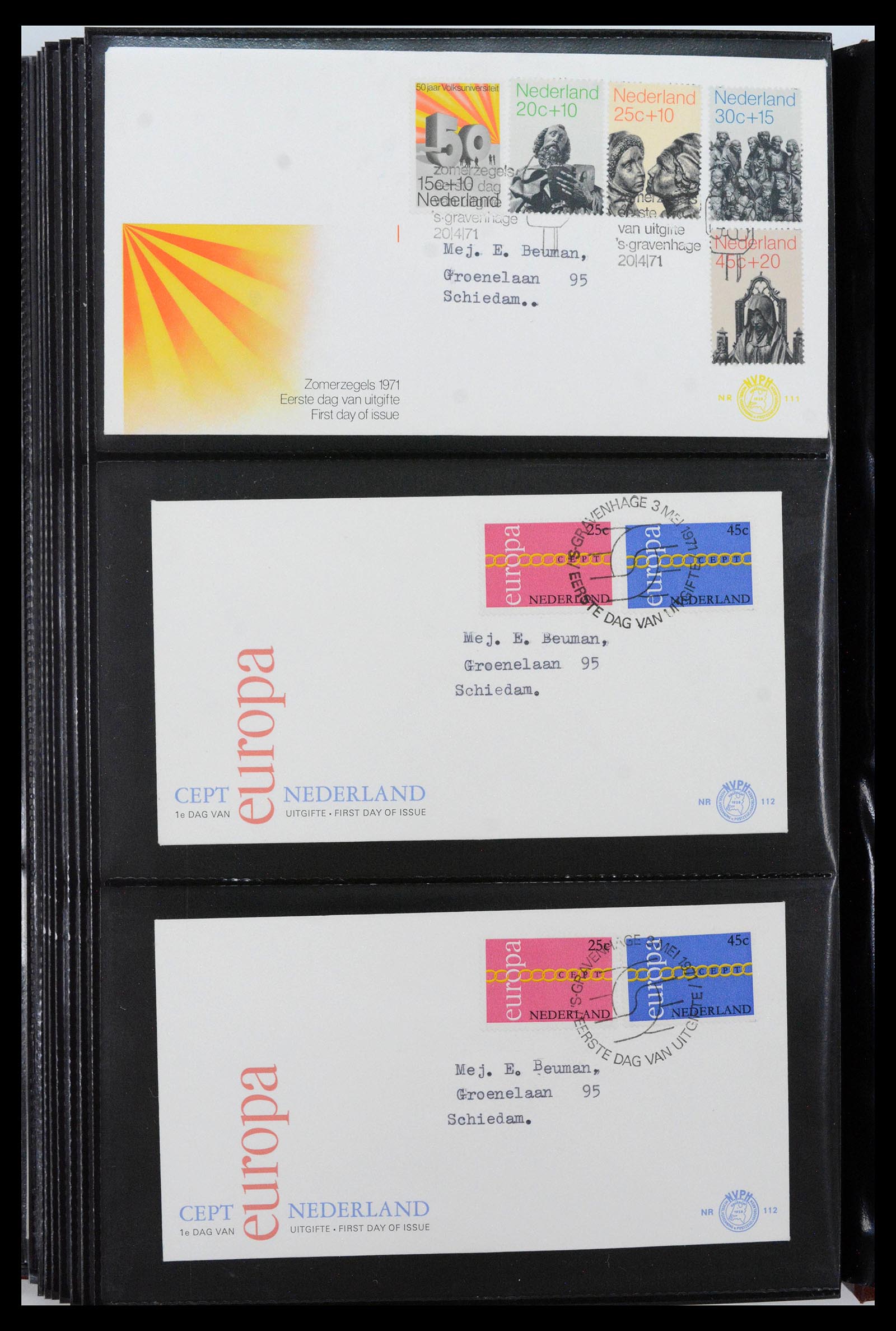 38943 0036 - Postzegelverzameling 38943 Nederland FDC's 1950-1975.