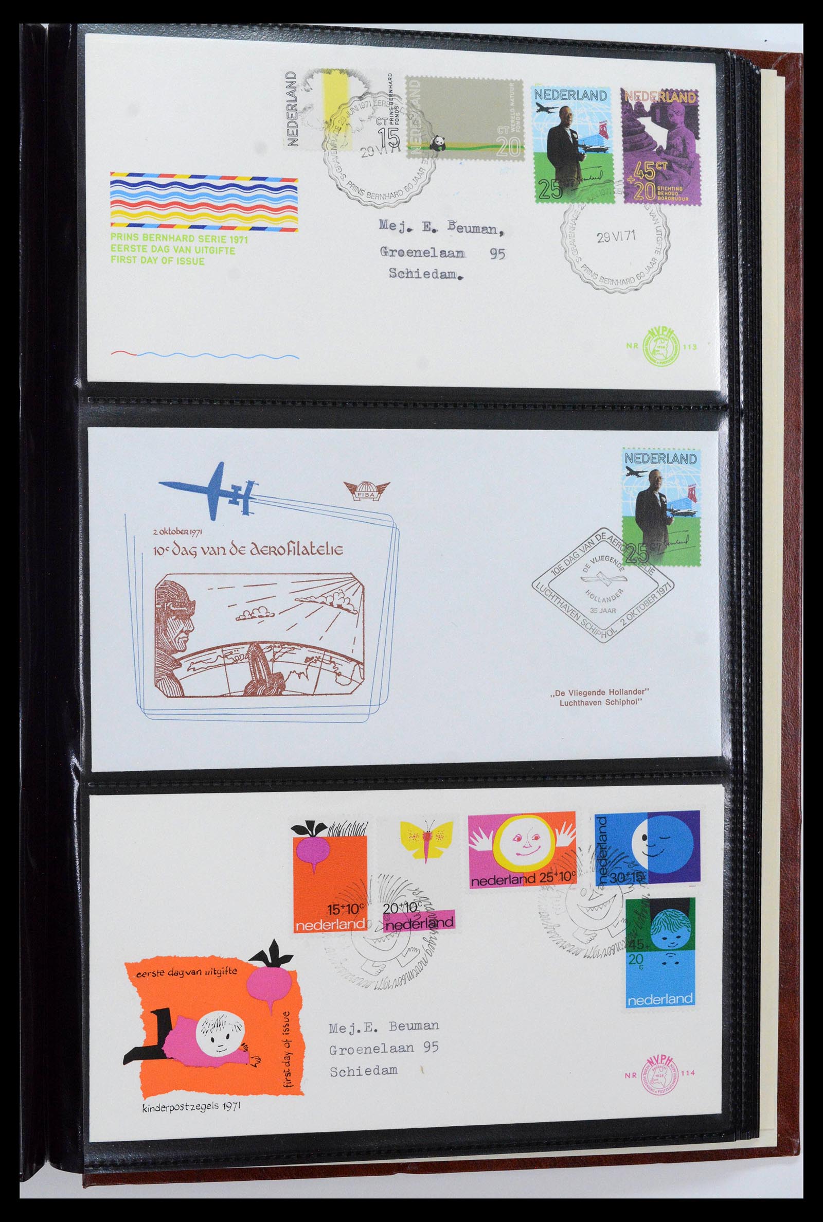 38943 0037 - Postzegelverzameling 38943 Nederland FDC's 1950-1975.