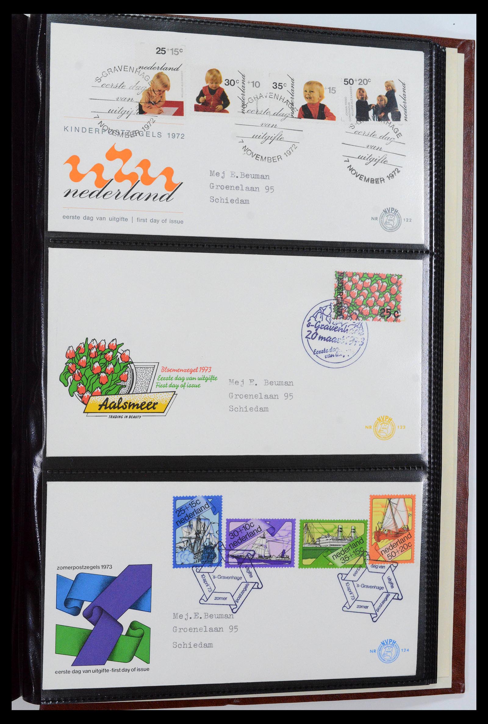 38943 0041 - Stamp collection 38943 Netherlands FDC's 1950-1975.