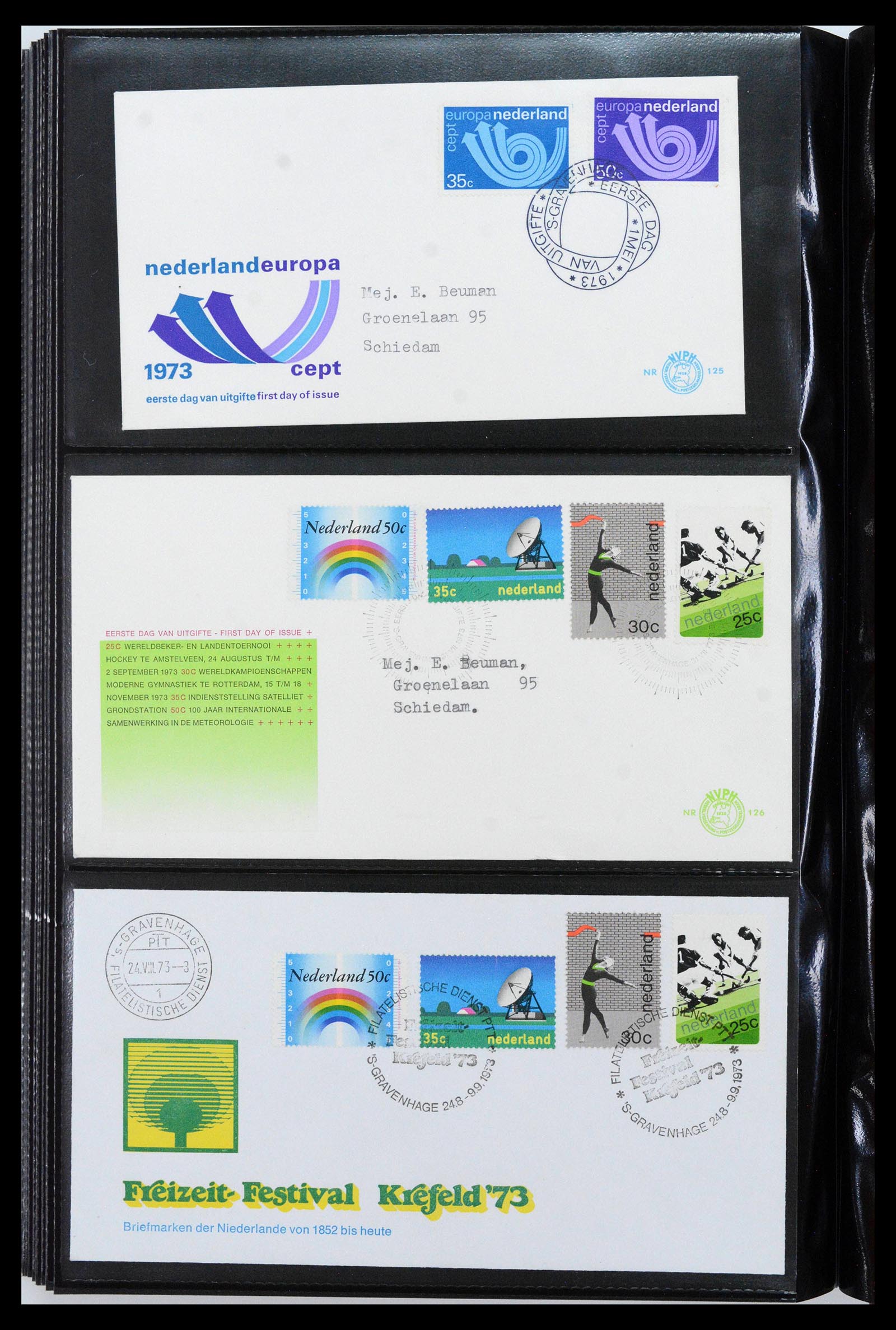38943 0042 - Postzegelverzameling 38943 Nederland FDC's 1950-1975.