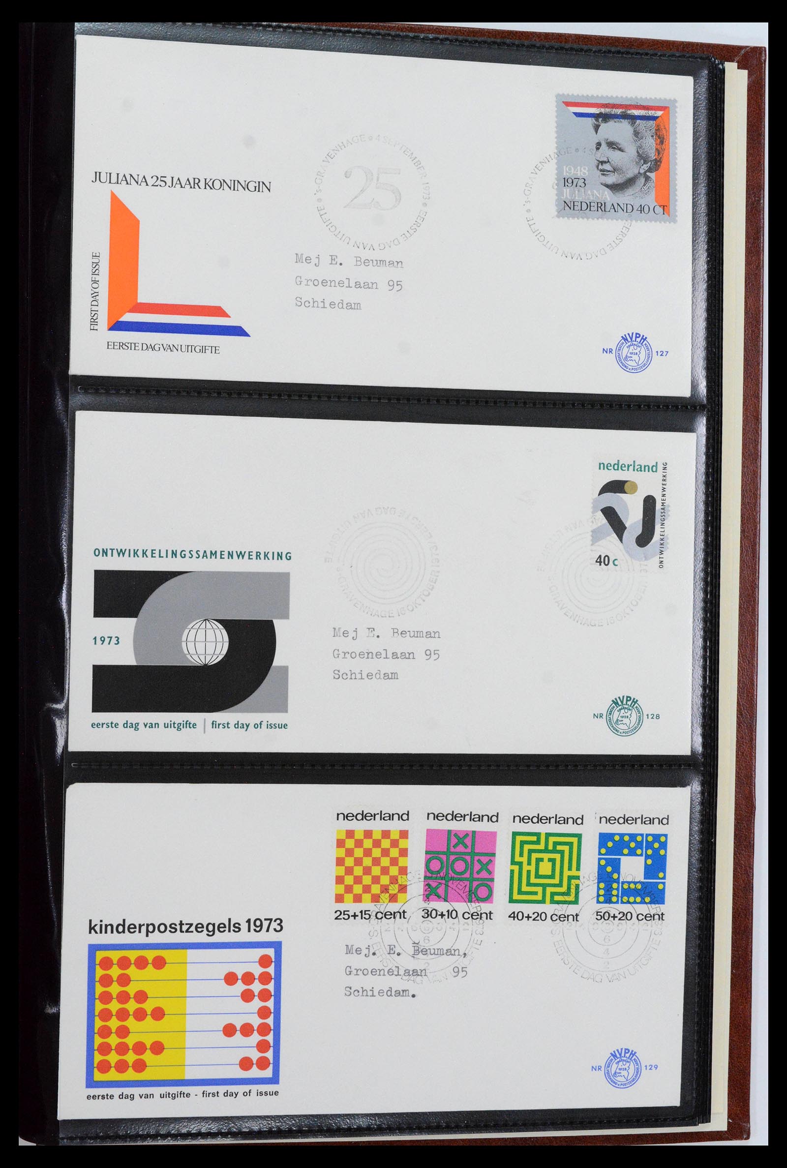 38943 0043 - Postzegelverzameling 38943 Nederland FDC's 1950-1975.