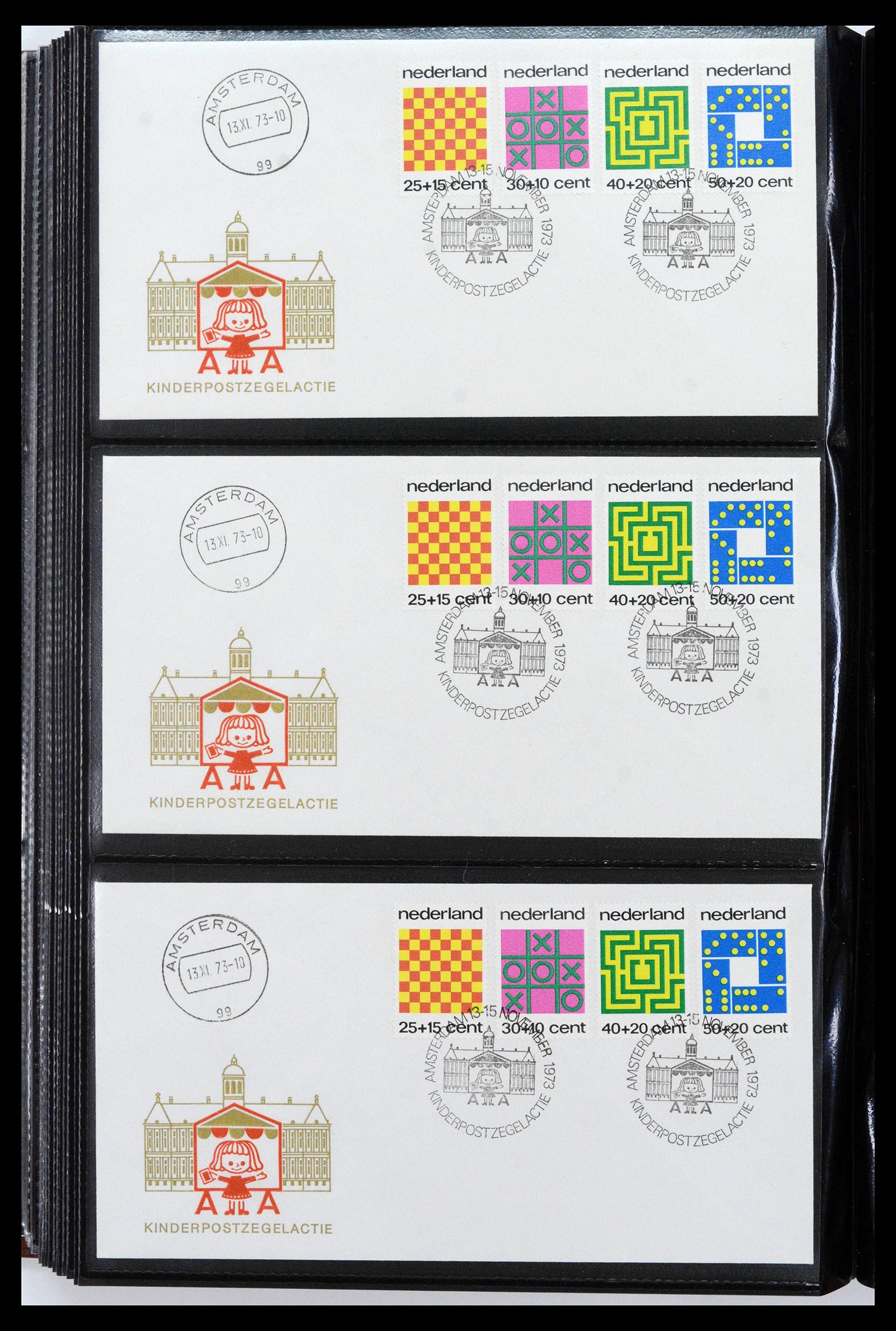 38943 0044 - Postzegelverzameling 38943 Nederland FDC's 1950-1975.
