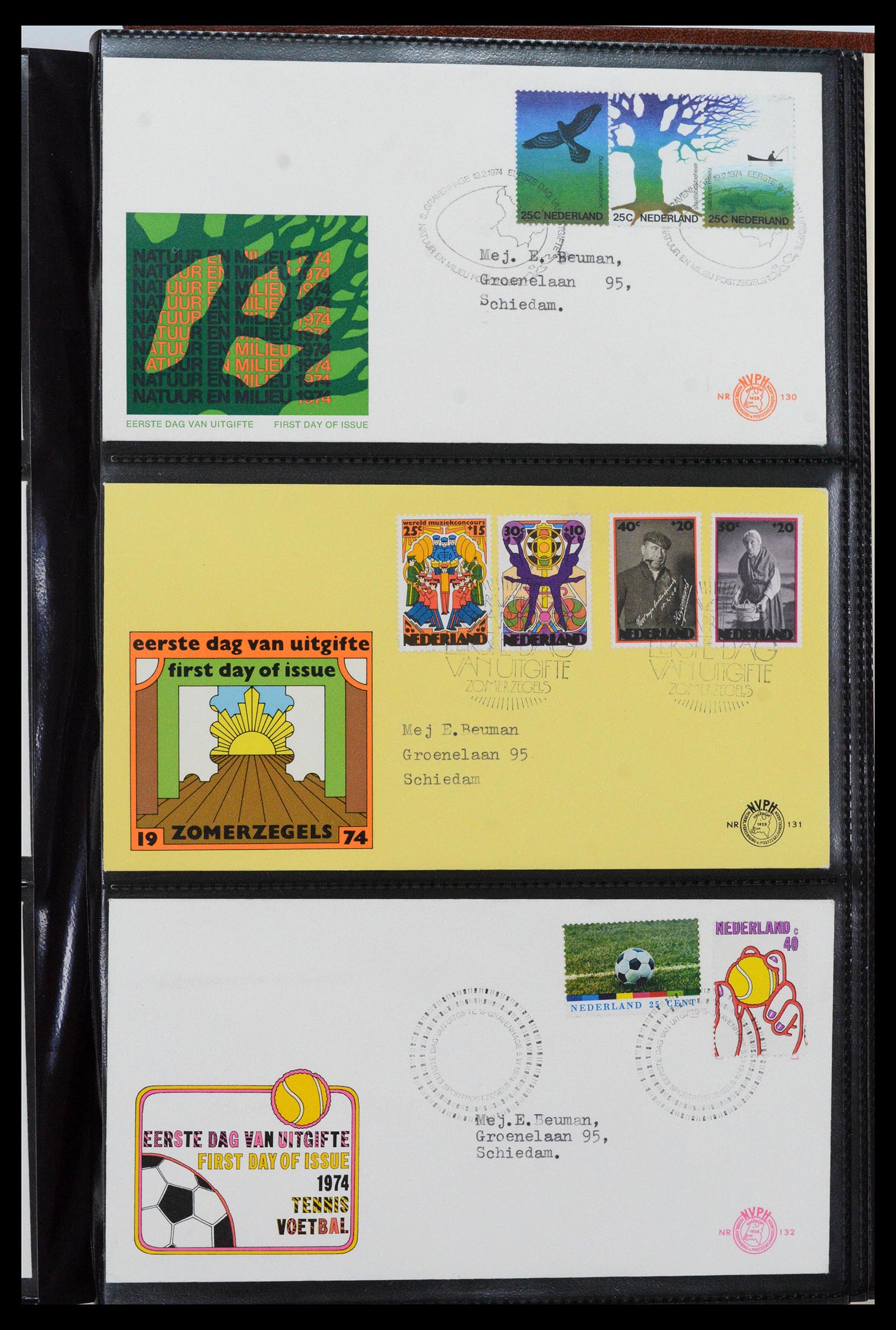 38943 0045 - Postzegelverzameling 38943 Nederland FDC's 1950-1975.
