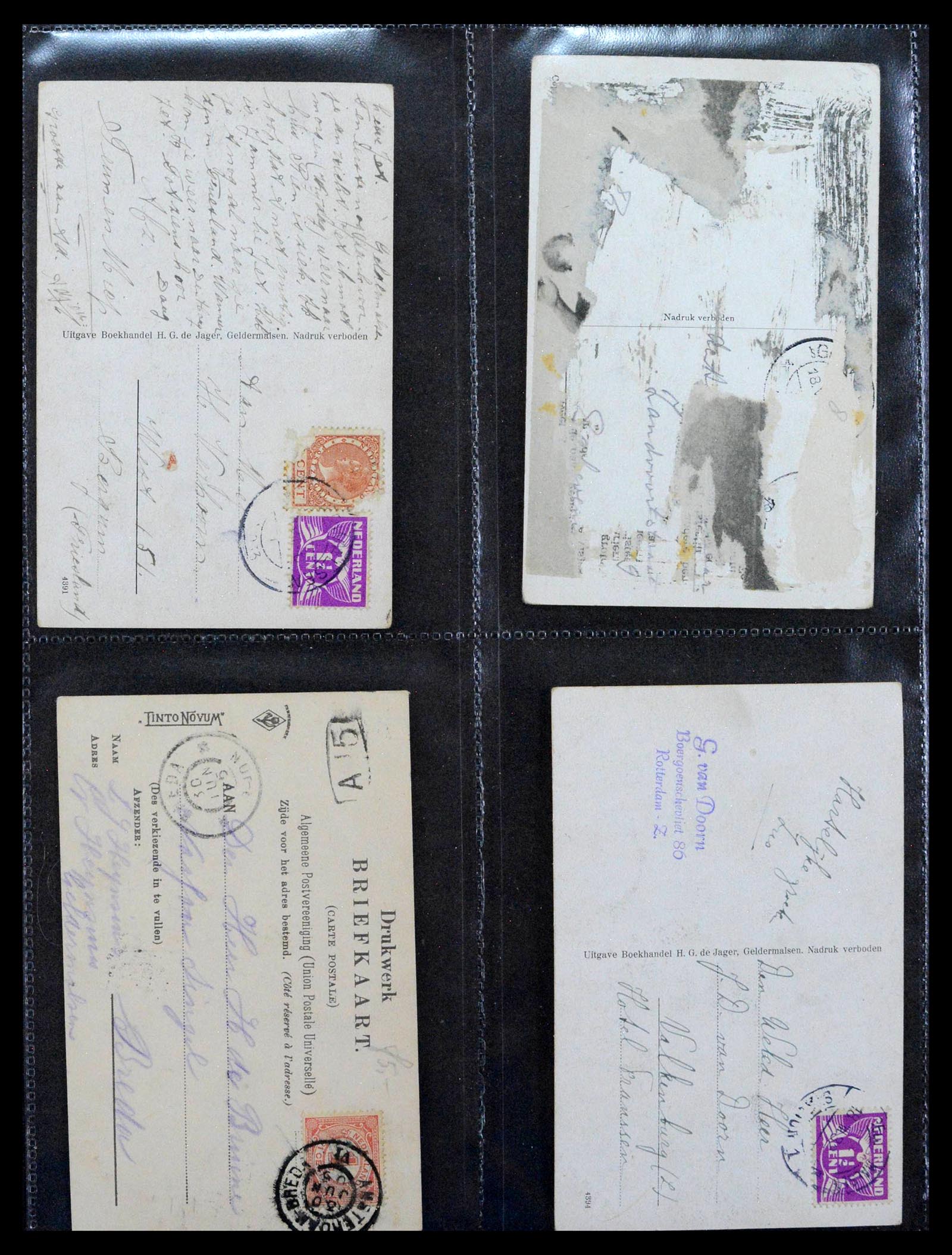 38946 0008 - Postzegelverzameling 38946 Nederland oude ansicthkaarten.