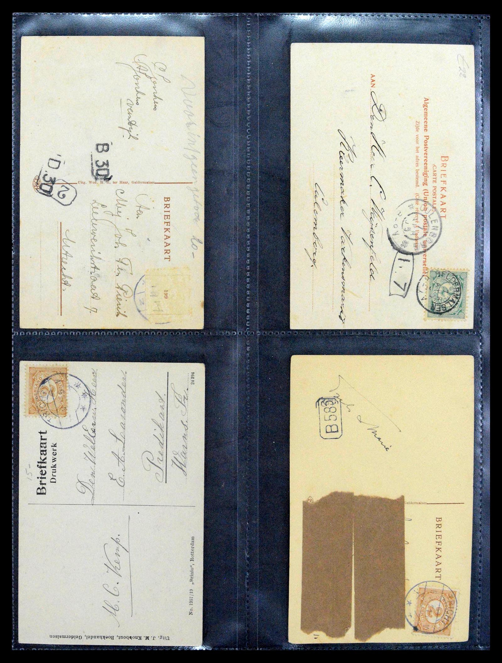 38946 0030 - Postzegelverzameling 38946 Nederland oude ansicthkaarten.