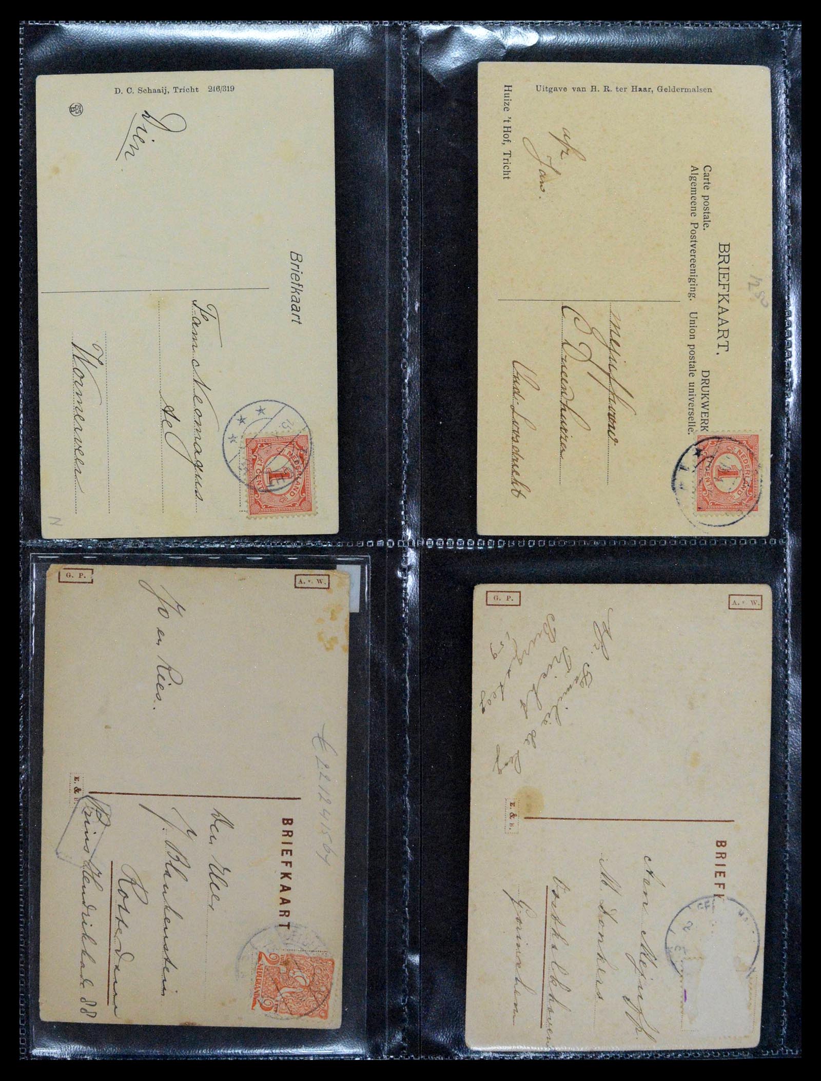 38946 0040 - Postzegelverzameling 38946 Nederland oude ansicthkaarten.