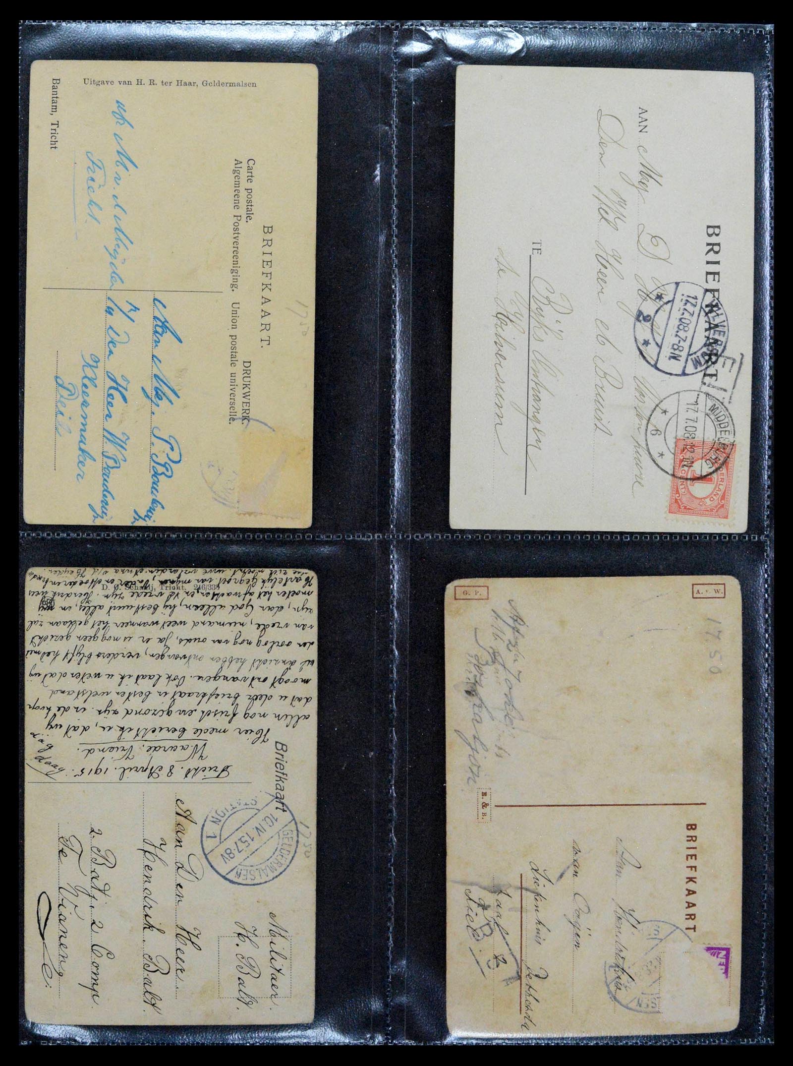 38946 0044 - Postzegelverzameling 38946 Nederland oude ansicthkaarten.