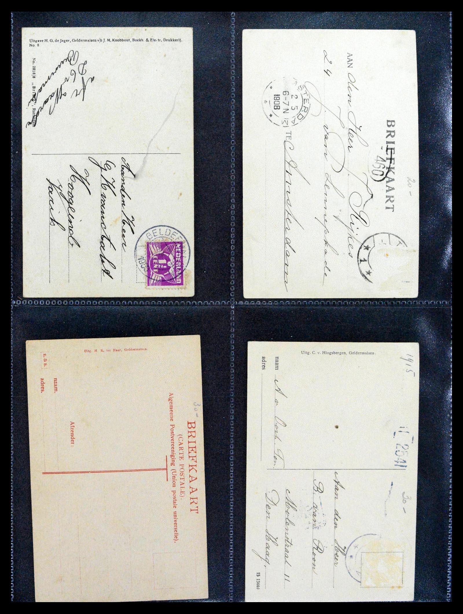 38946 0050 - Postzegelverzameling 38946 Nederland oude ansicthkaarten.