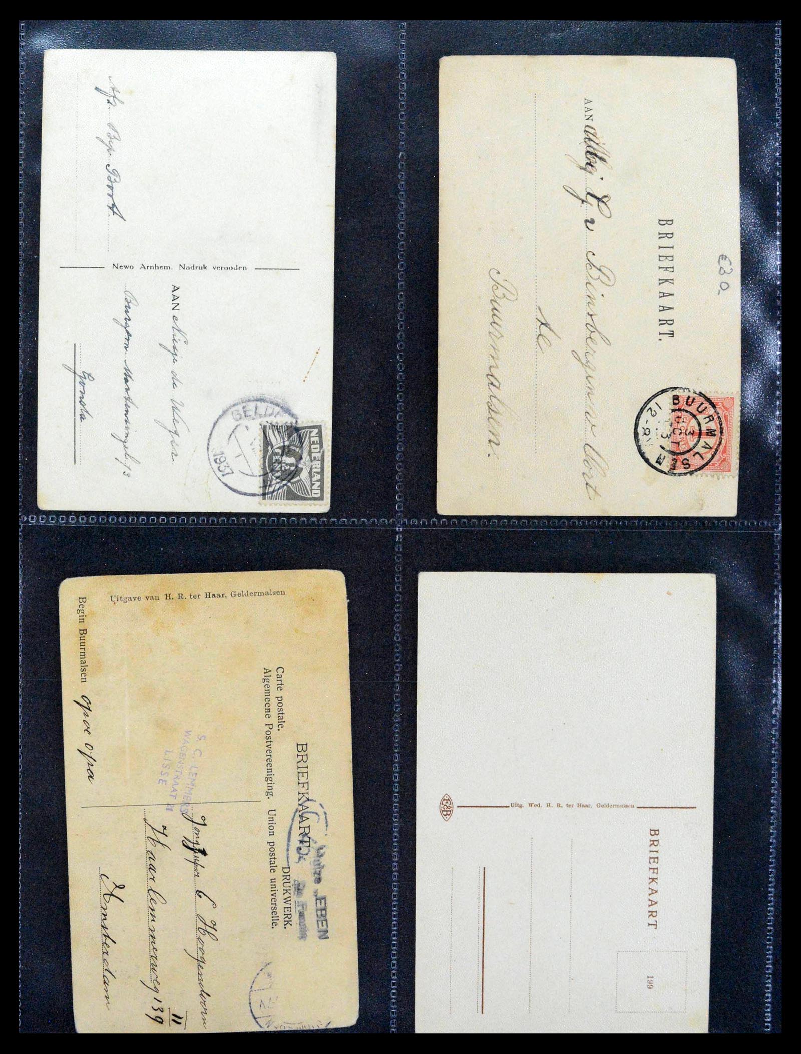 38946 0056 - Postzegelverzameling 38946 Nederland oude ansicthkaarten.