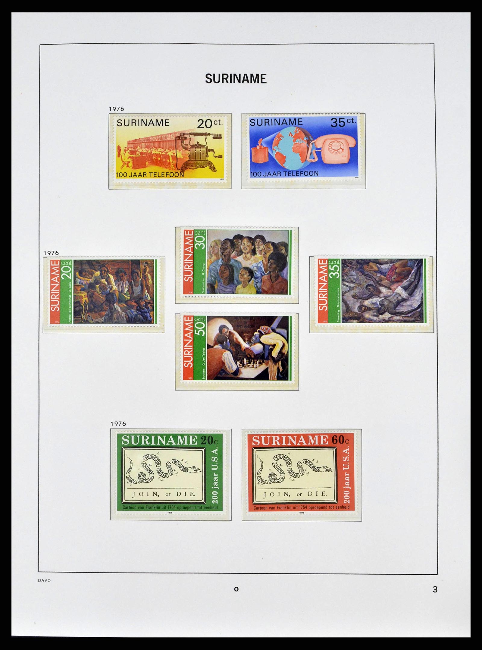 38947 0003 - Postzegelverzameling 38947 Suriname 1975-2007.