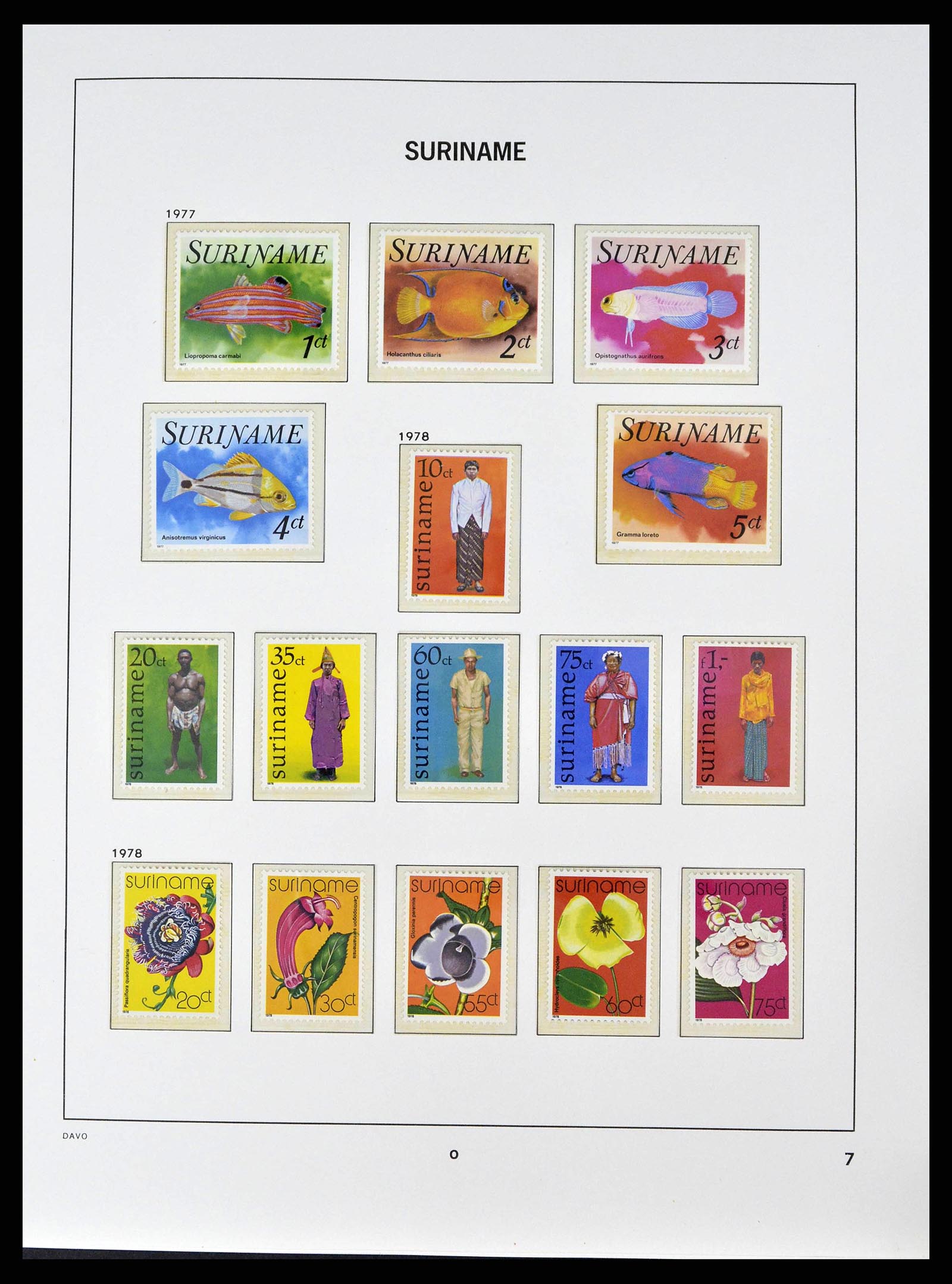 38947 0007 - Postzegelverzameling 38947 Suriname 1975-2007.