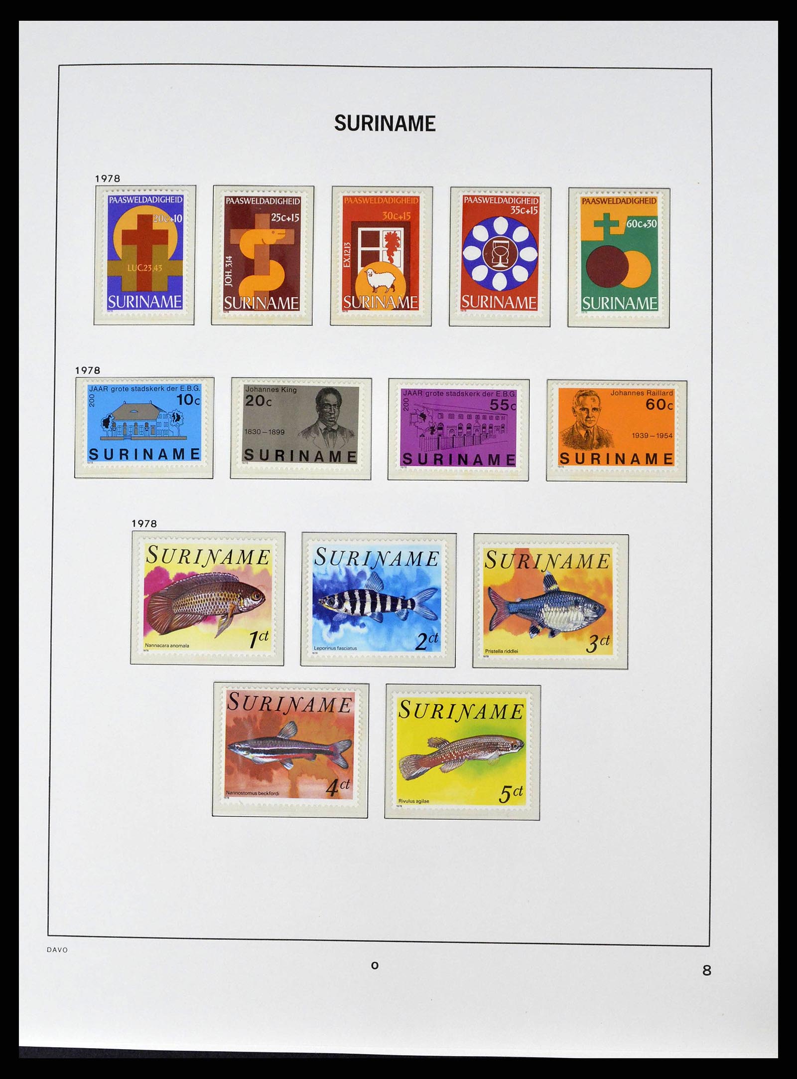 38947 0008 - Postzegelverzameling 38947 Suriname 1975-2007.