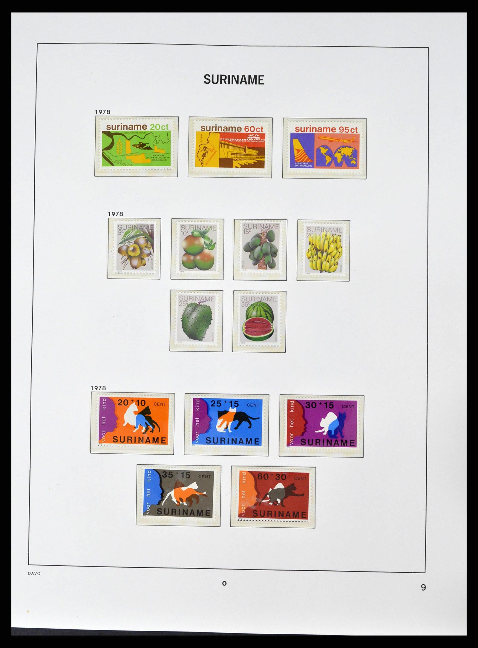 38947 0009 - Postzegelverzameling 38947 Suriname 1975-2007.