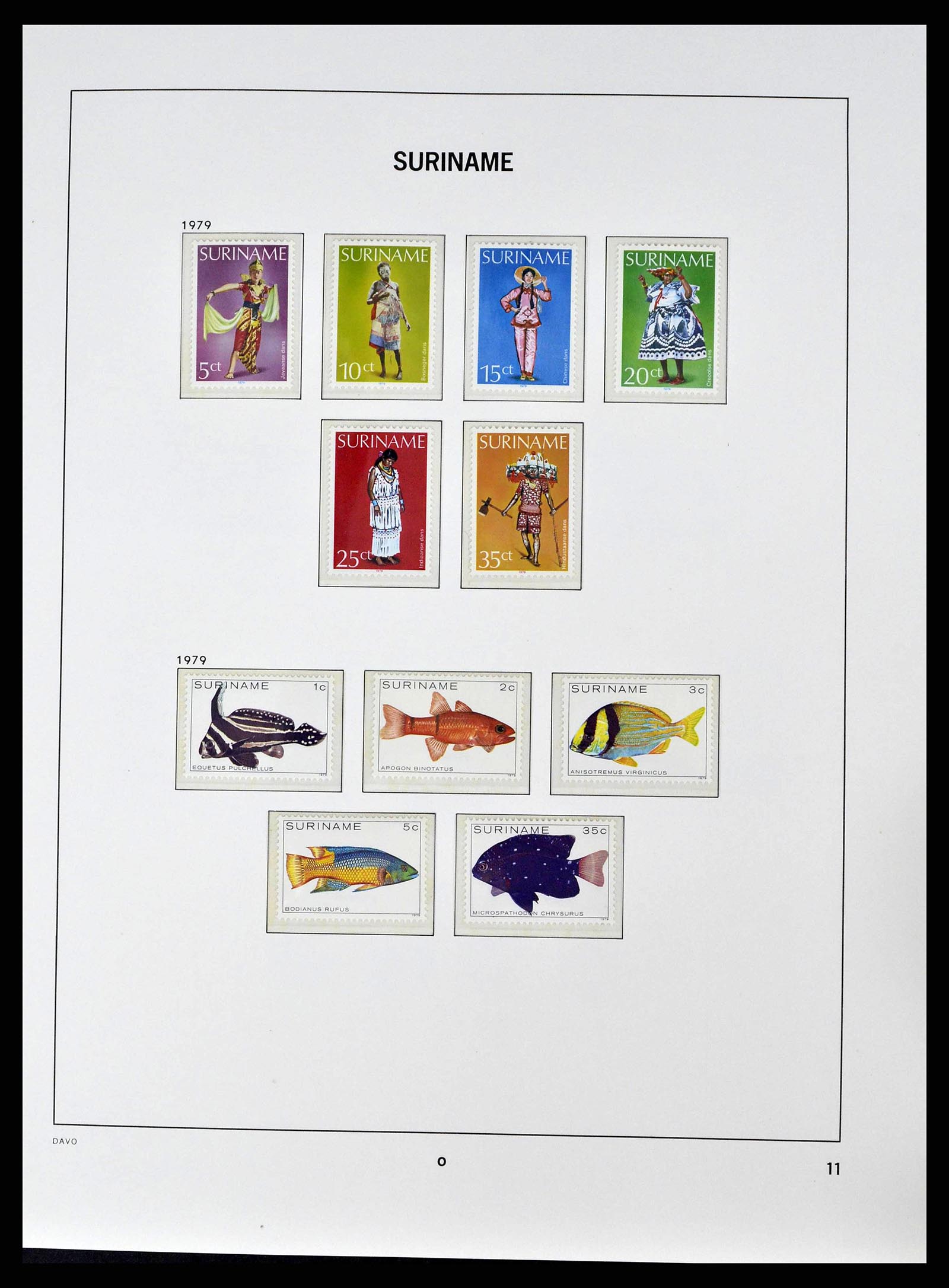 38947 0011 - Postzegelverzameling 38947 Suriname 1975-2007.