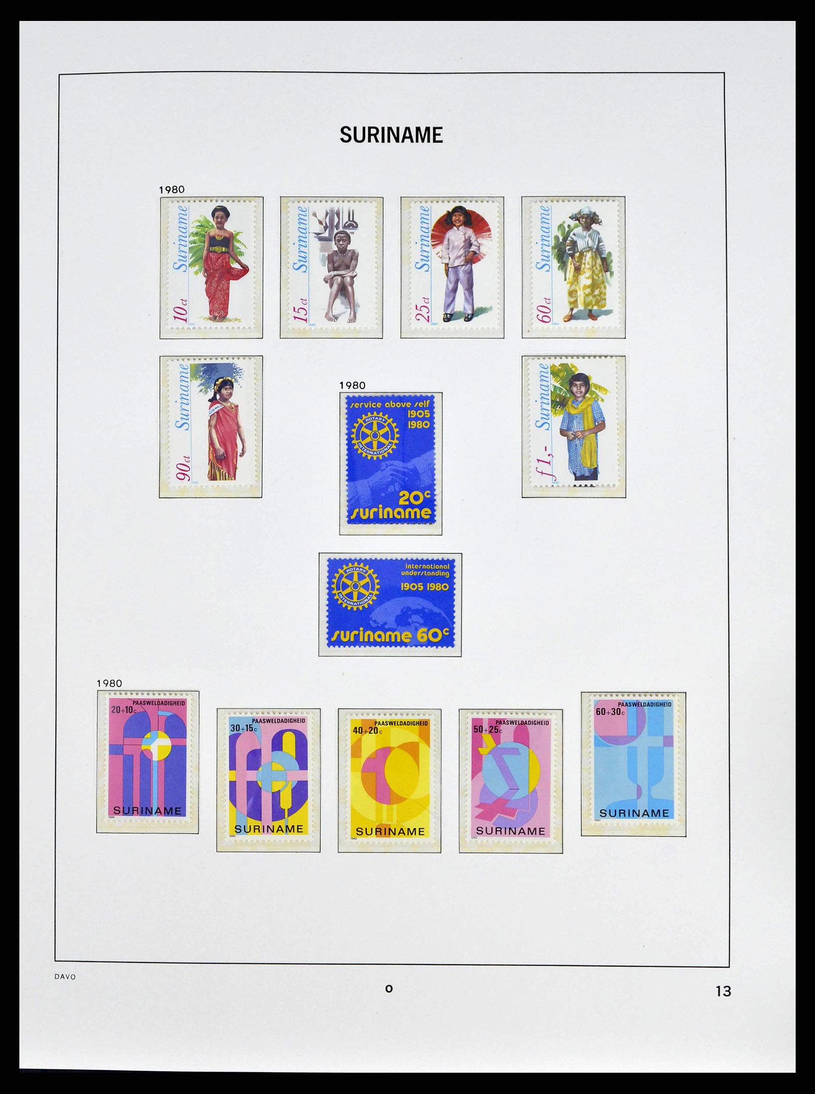 38947 0014 - Postzegelverzameling 38947 Suriname 1975-2007.