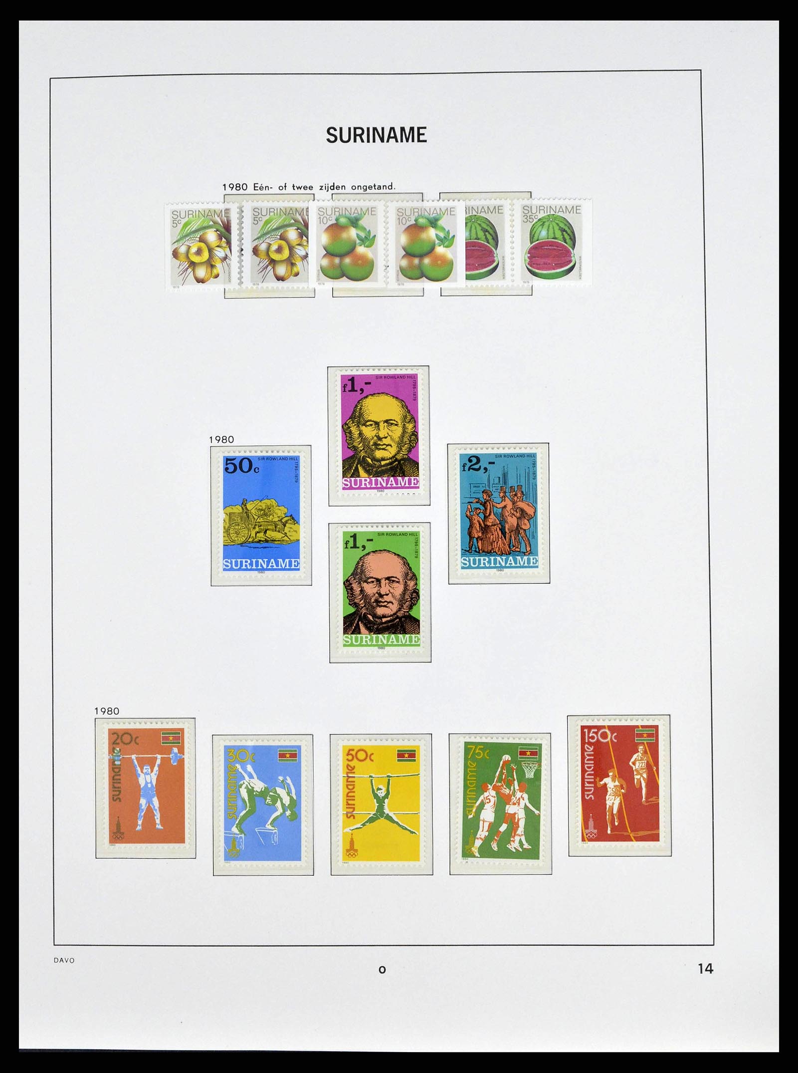 38947 0015 - Postzegelverzameling 38947 Suriname 1975-2007.