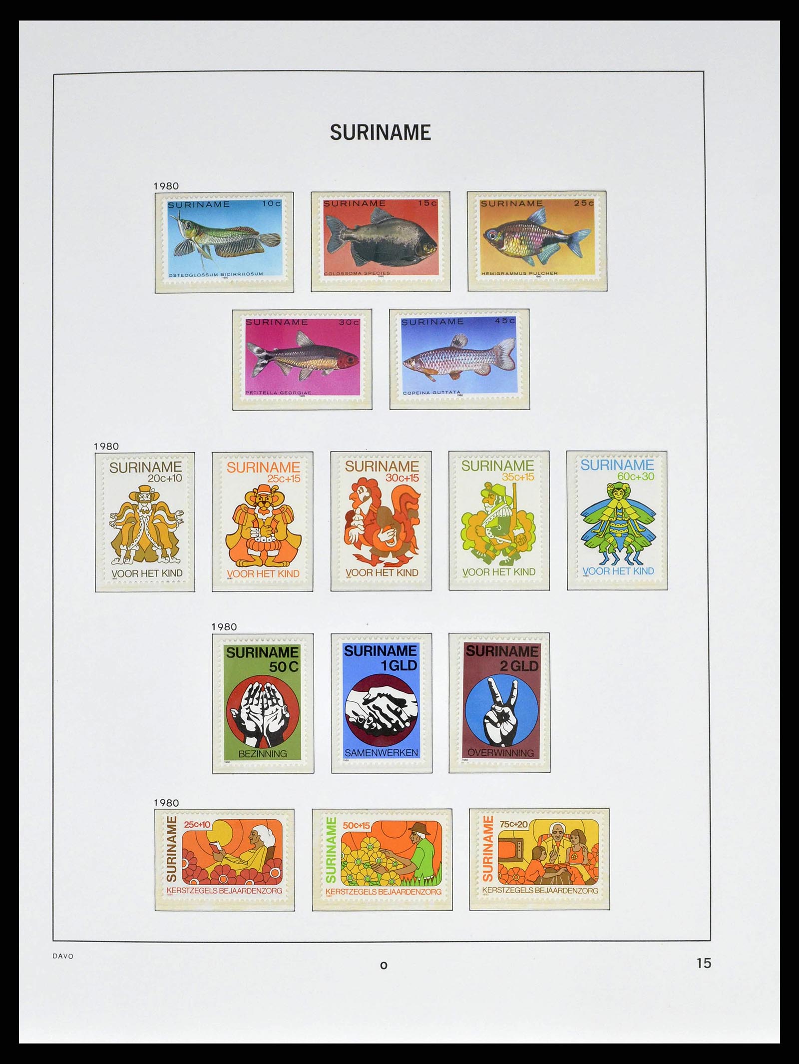 38947 0017 - Postzegelverzameling 38947 Suriname 1975-2007.