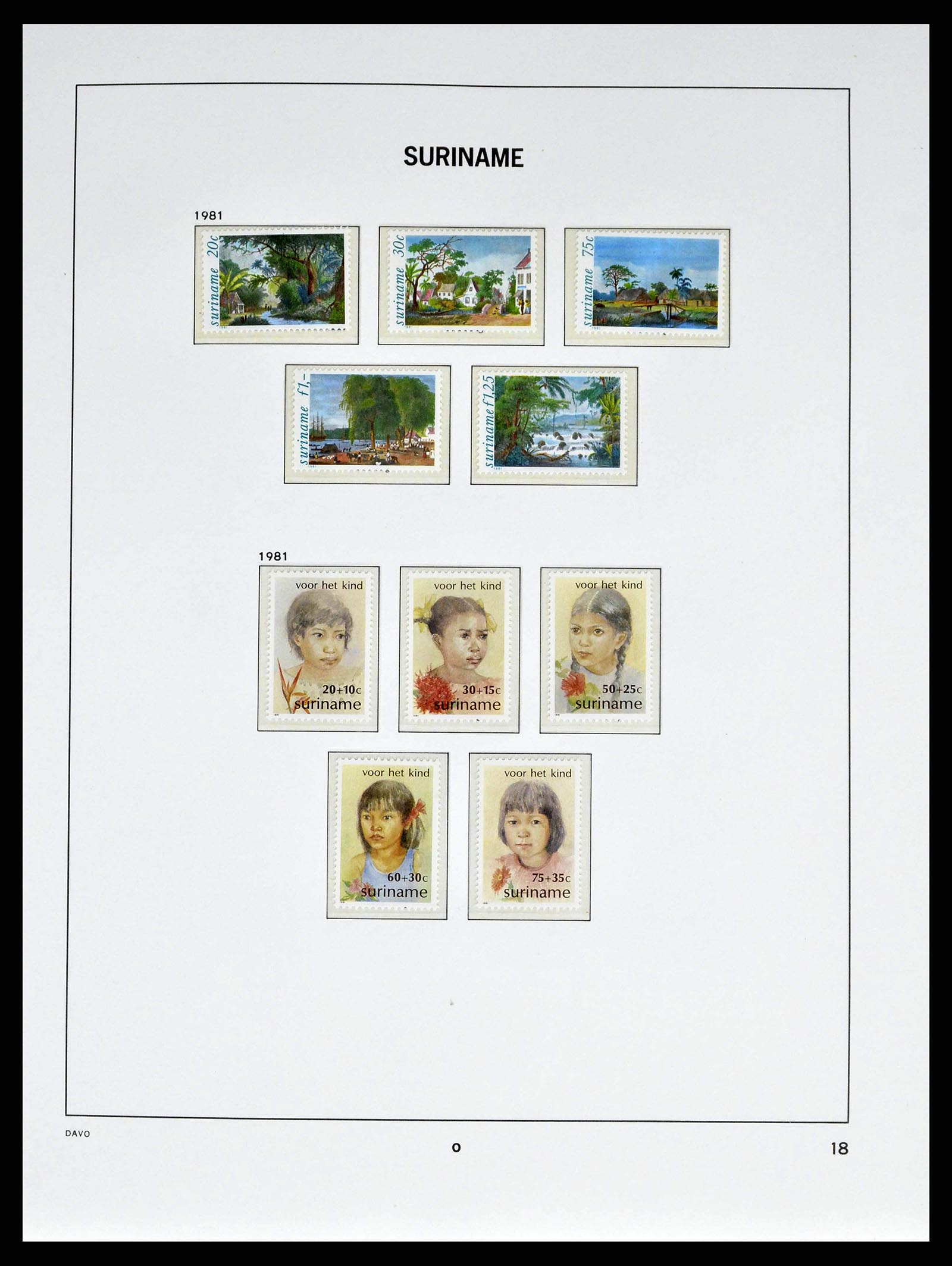 38947 0020 - Postzegelverzameling 38947 Suriname 1975-2007.