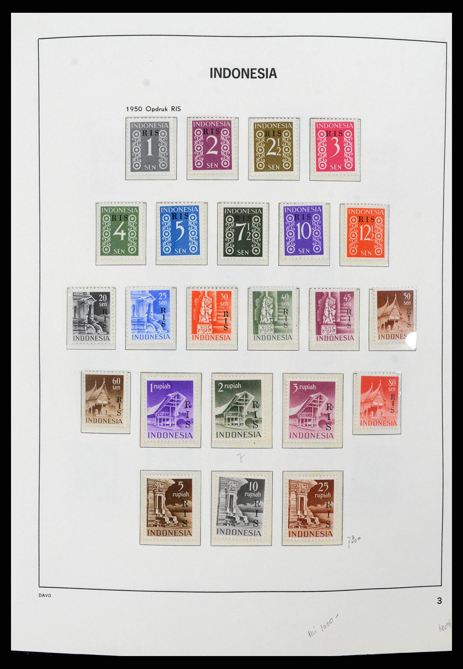 38949 0003 - Postzegelverzameling 38949 Indonesië 1949-2007.