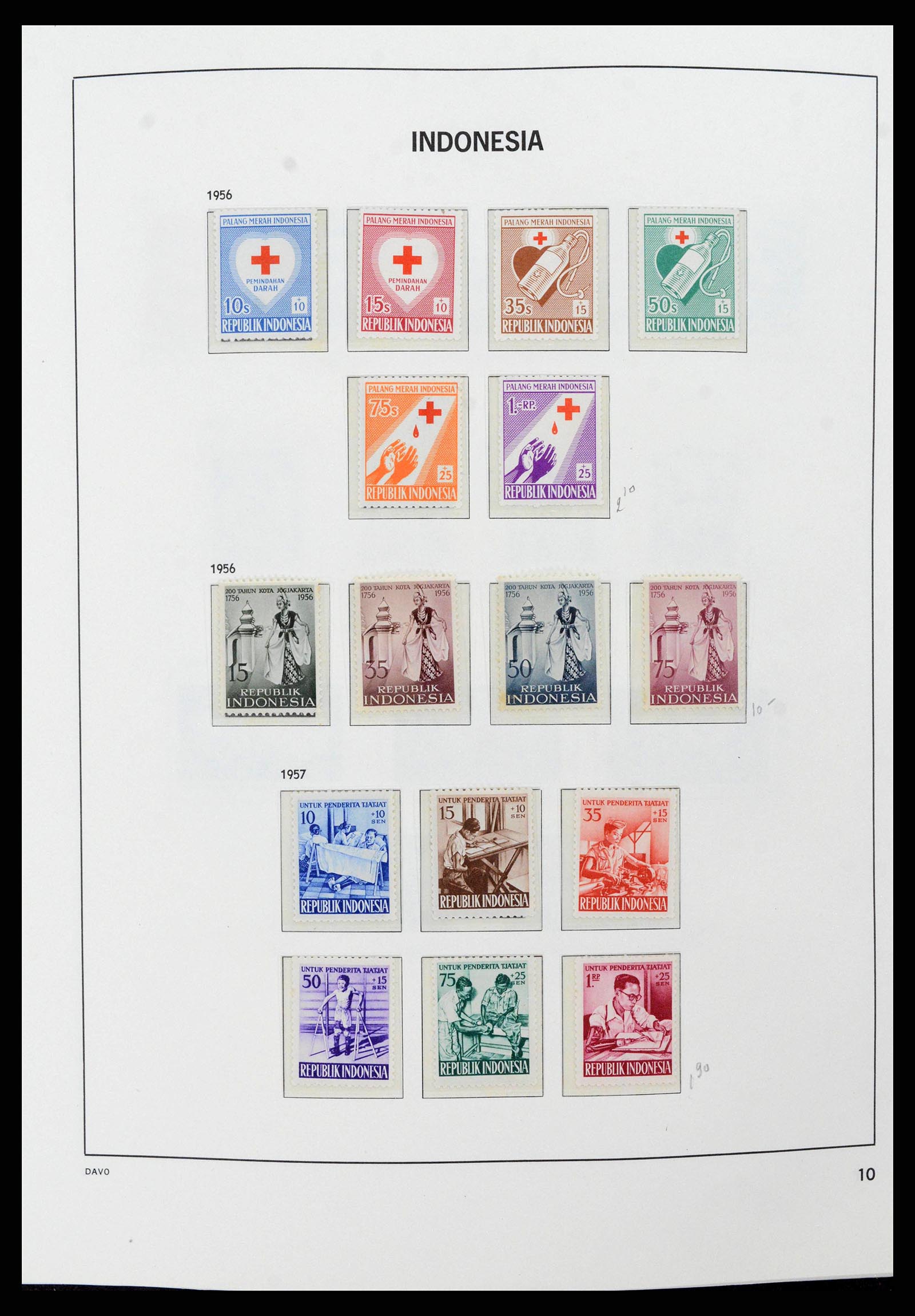 38949 0010 - Postzegelverzameling 38949 Indonesië 1949-2007.