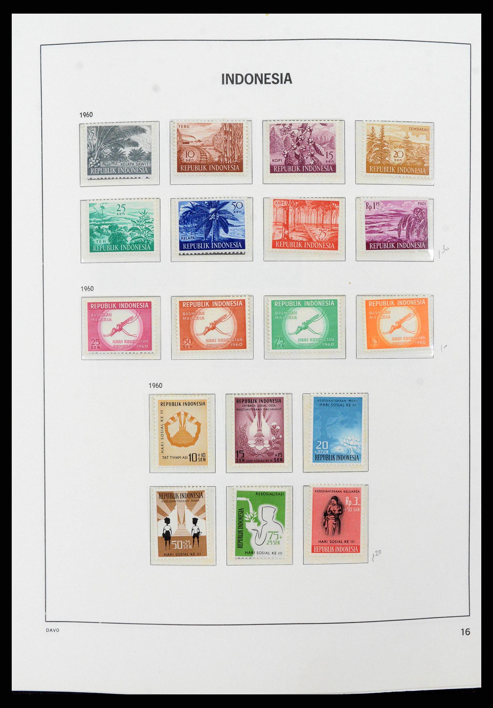 38949 0016 - Postzegelverzameling 38949 Indonesië 1949-2007.