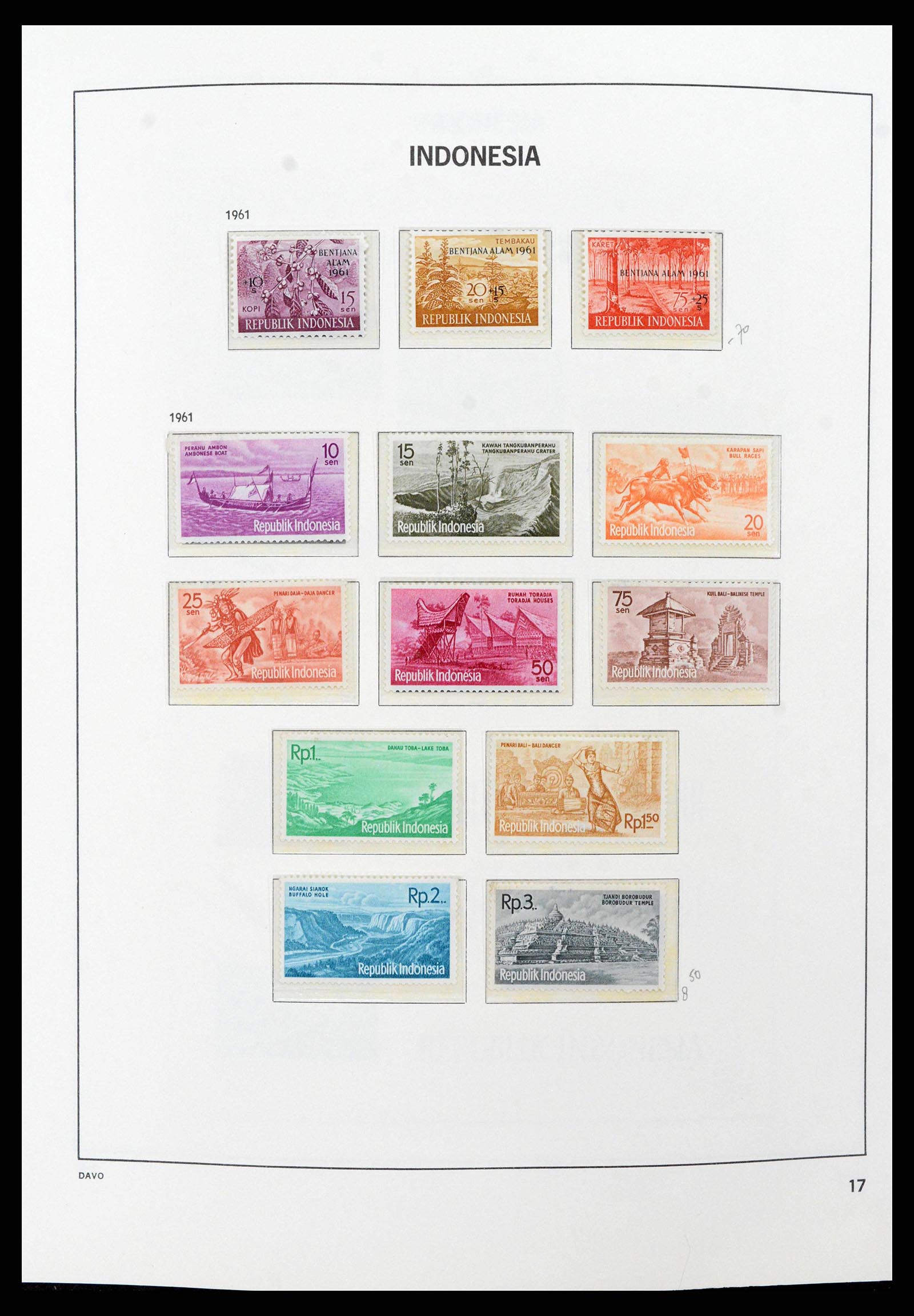 38949 0017 - Postzegelverzameling 38949 Indonesië 1949-2007.