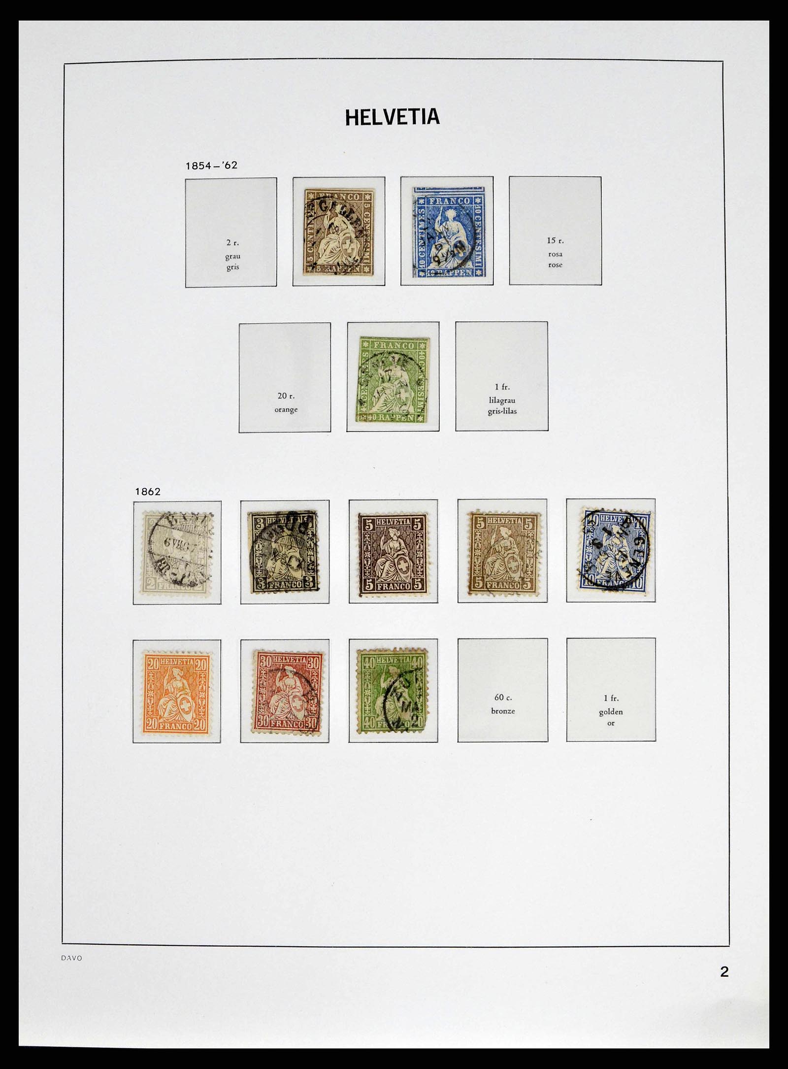 38951 0001 - Stamp collection 38951 Switzerland 1854-1994.