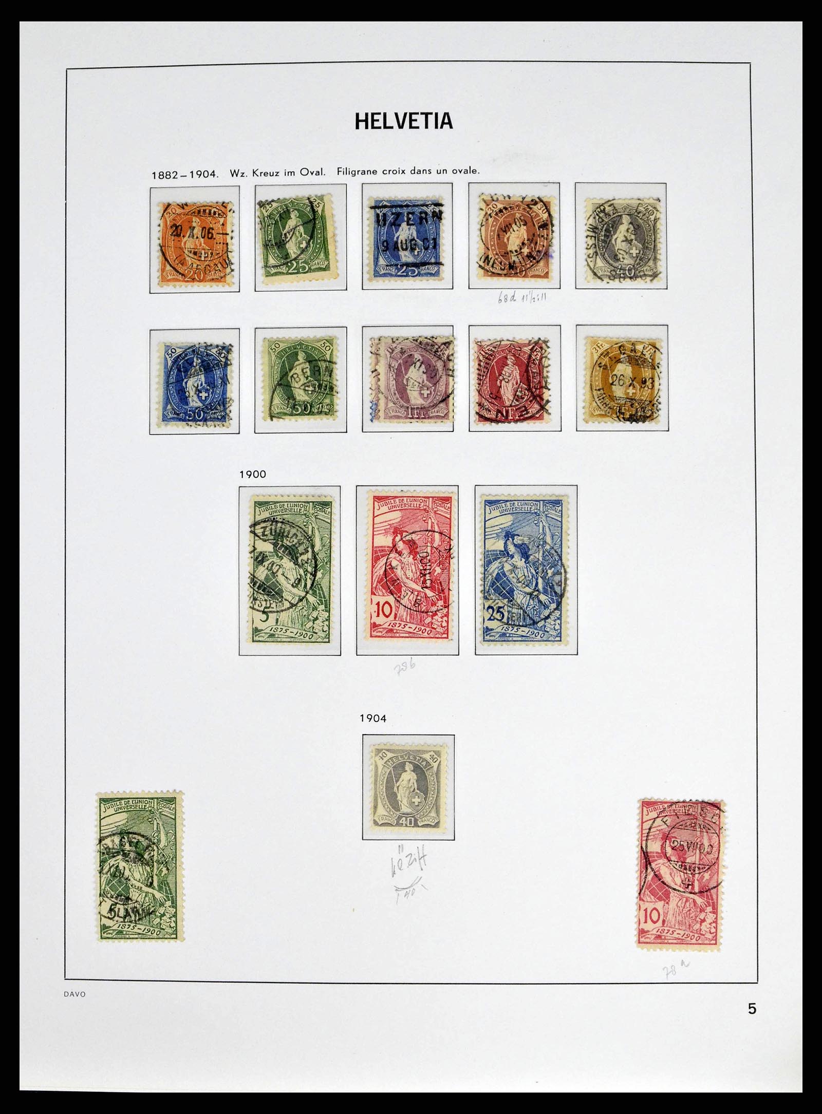 38951 0004 - Stamp collection 38951 Switzerland 1854-1994.