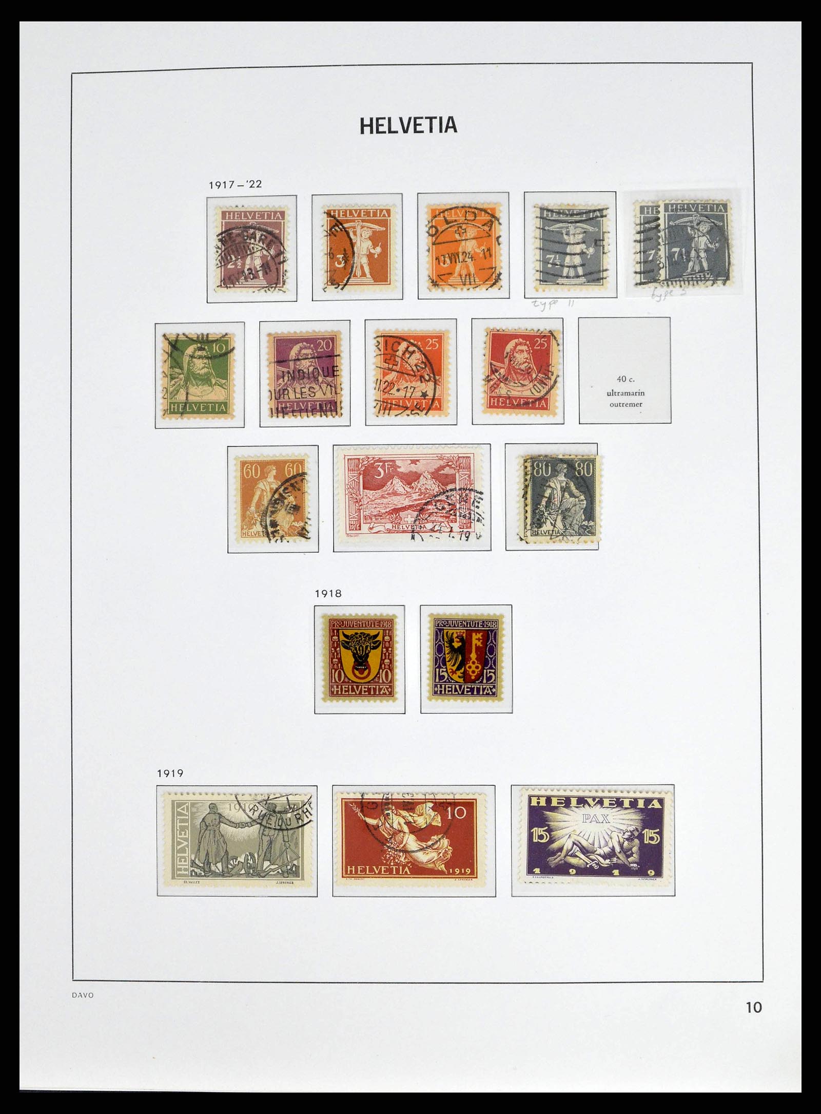 38951 0009 - Stamp collection 38951 Switzerland 1854-1994.