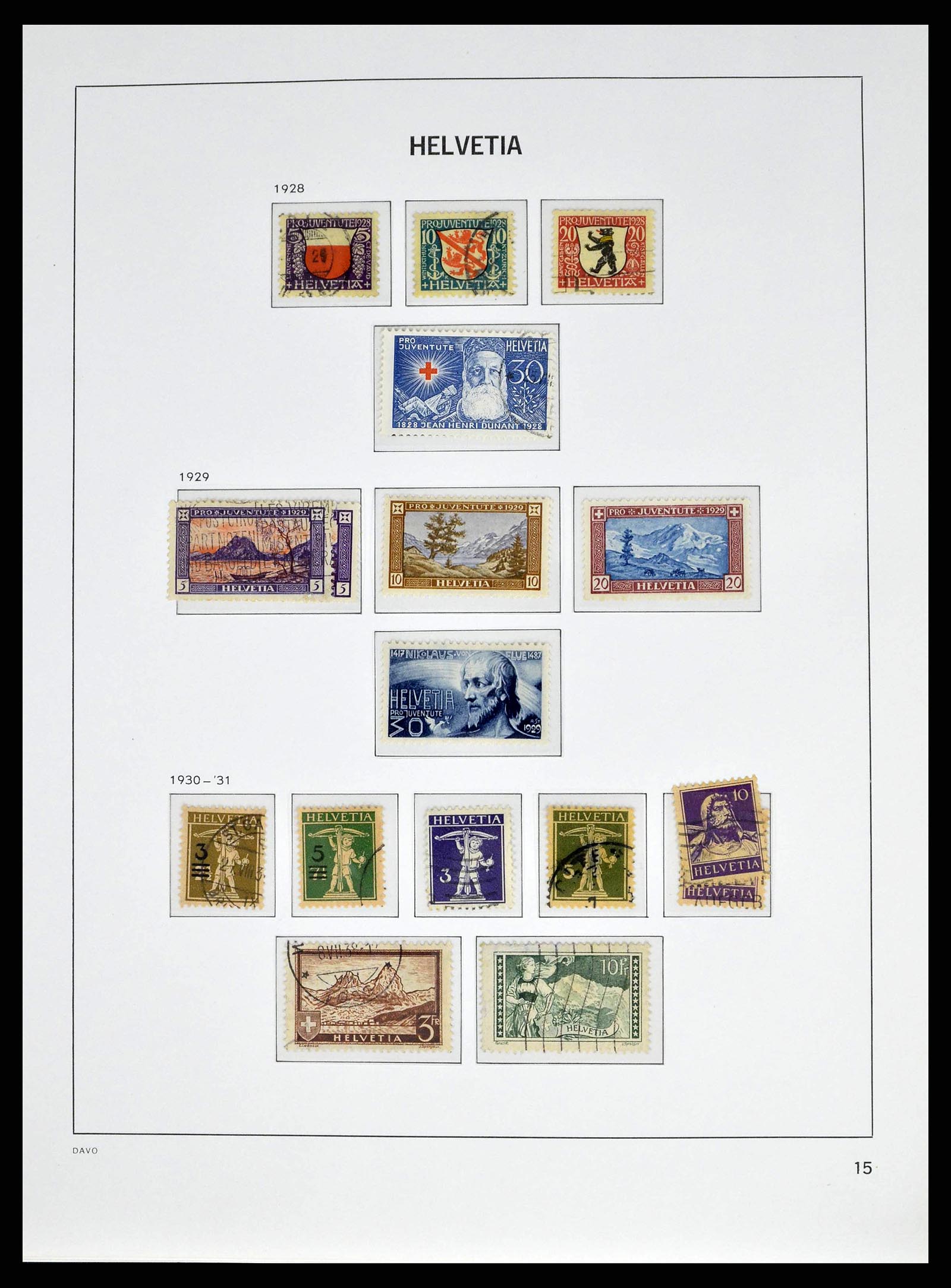 38951 0014 - Stamp collection 38951 Switzerland 1854-1994.